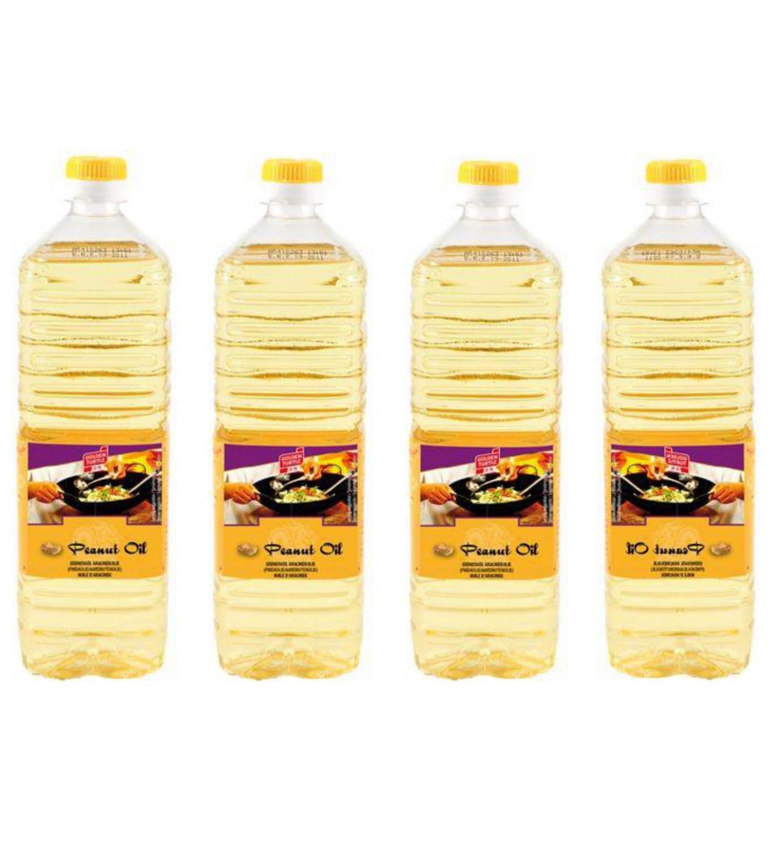 Pack of 4 100% Peanut Oil 4x 1000ml Peanut Oil Wok Oil