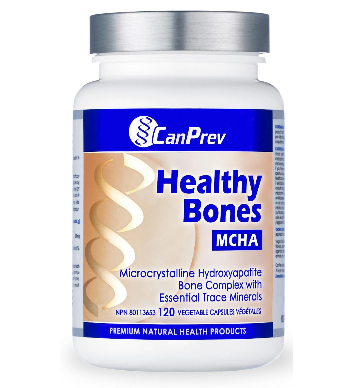 CanPrev Healthy Bones MCHA 120 Caps with Calcium Magnesium Vitamin D3 K2 & Boron 60-Day Supply - Microcrystalline Hydroxyapatite Bone Complex with Essential Trace Minerals - Healthy Bones & Teeth 120 count (Pack of 1) - Buy Online on GoSupps.com