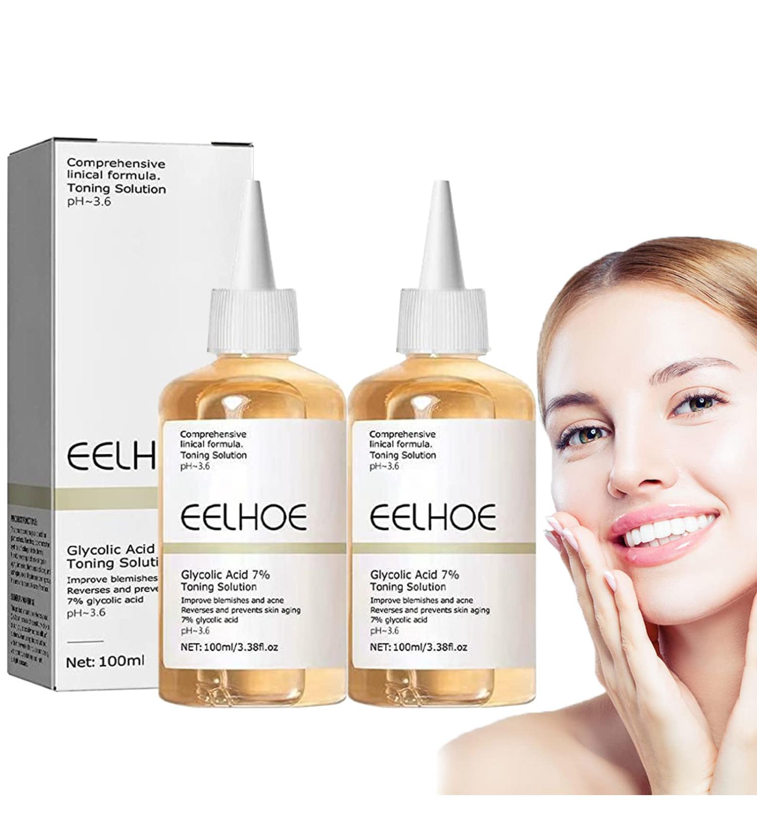 Glycolic Acid 7% Toning Solution - 100ml (2pcs) - Ideal for Blemishes & Acne - Suitable for All Skin Types - Buy Online on GoSupps.com