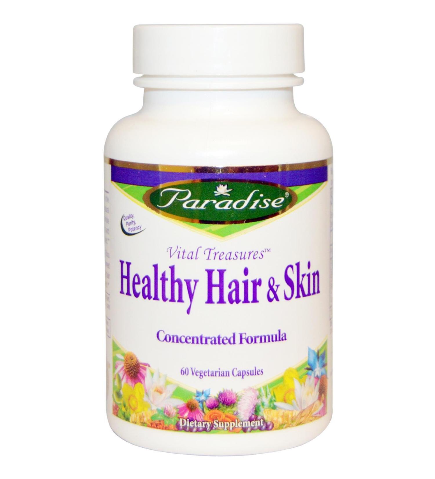 Paradise Herbs Vital Treasures Hair Skin & Nails 60 Vegetarian Capsules
