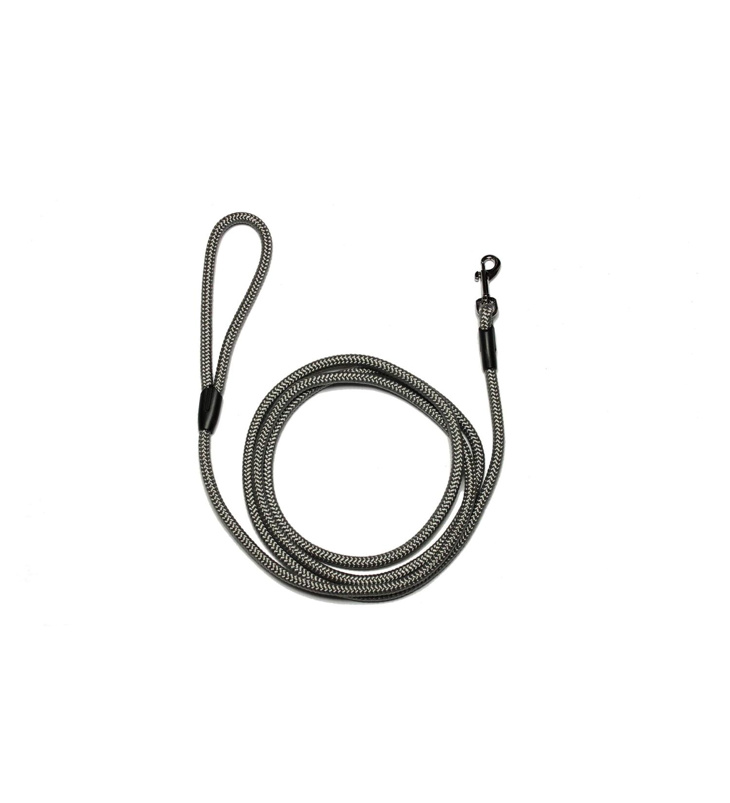 Leash - rope leash with hand loop Basic 10mm 27 colours 7 lengths (2.00 m dark grey) 2.00 m dark grey