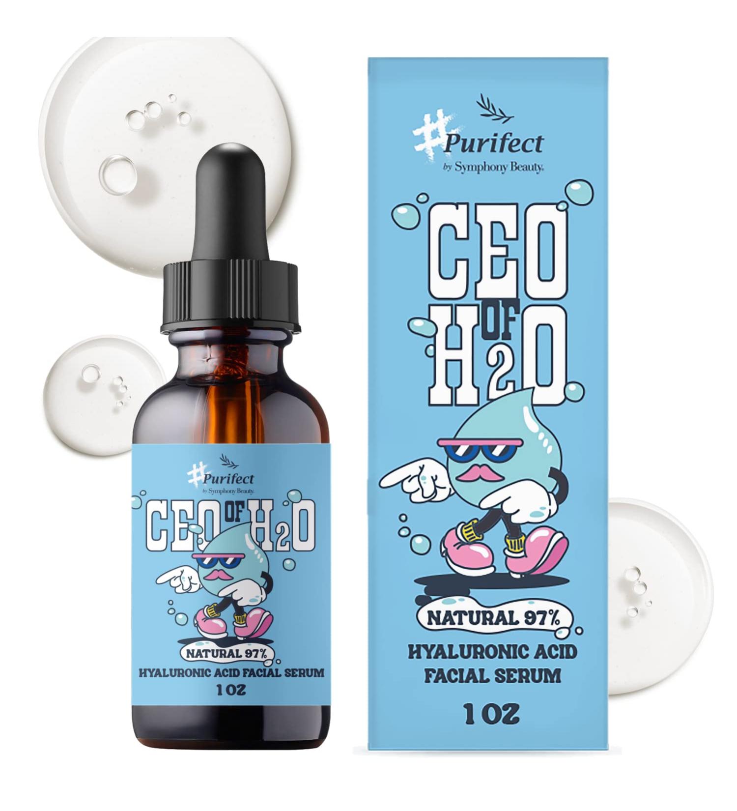 Purifec Hyaluronic Acid 100 Advanced Facial Serum with Vitamin E Oil Moisturises Dehydrated Skin Leaves Young Skin Nourished and Glowing 30ml - Buy Online on GoSupps.com