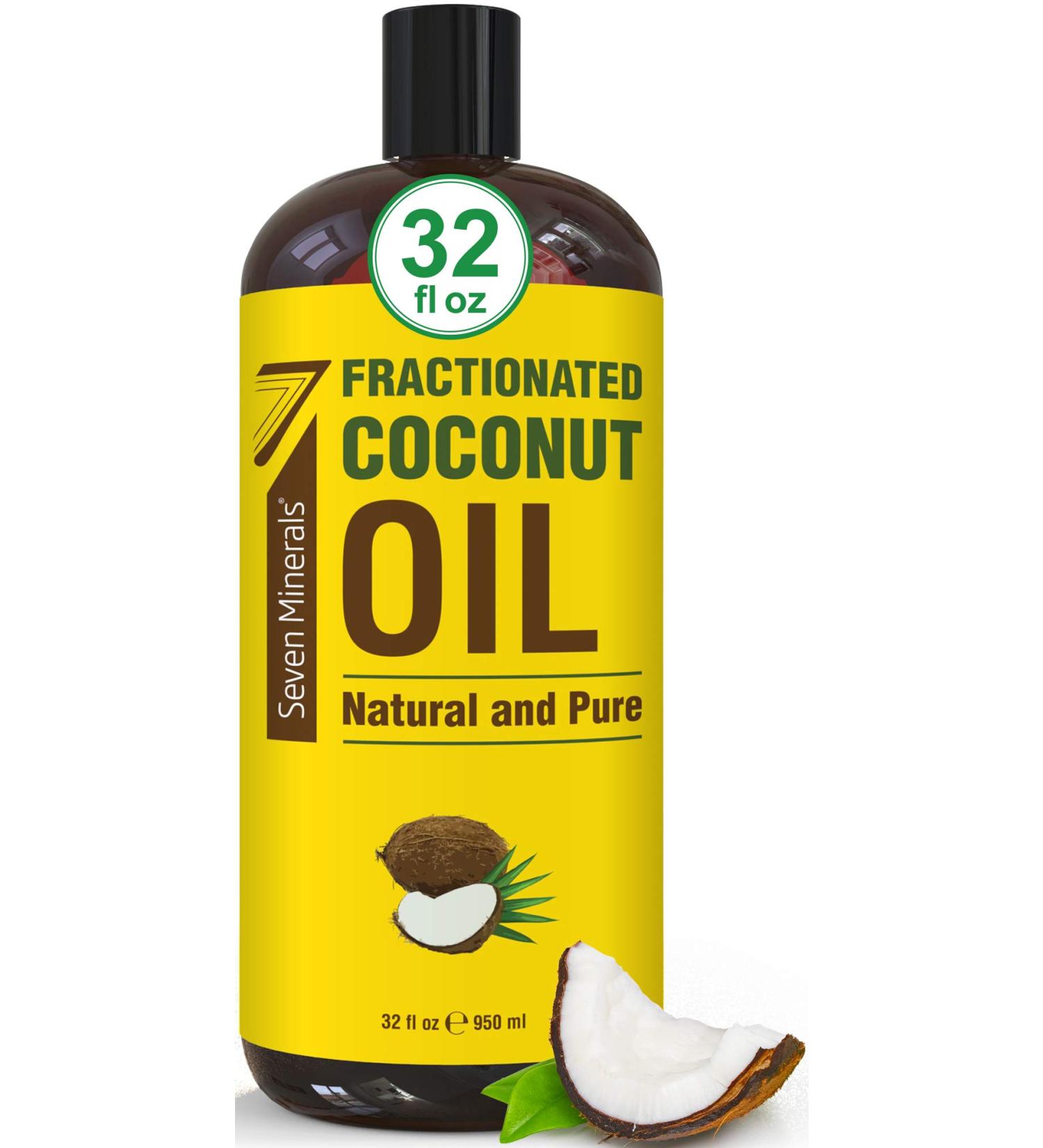 Organic Fractionated Coconut Oil 32 fl oz - Non-GMO, 100% Natural Massage & Carrier Oil for Skin, Hair & Aromatherapy - Lightweight & Pure - Essential Oil Base - 1 Pack - Buy Online on GoSupps.com