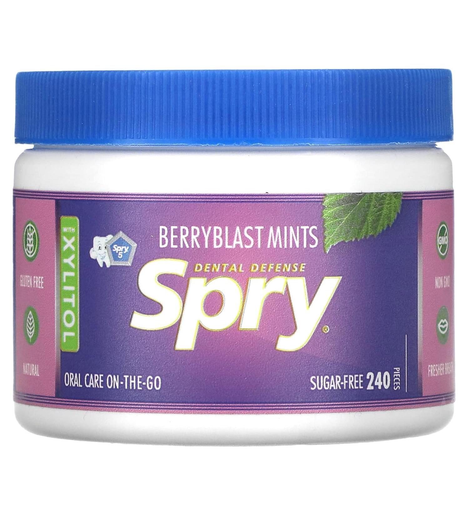 Spry Xylitol Mints Natural Berry Blast 240ct - Buy Online on GoSupps.com