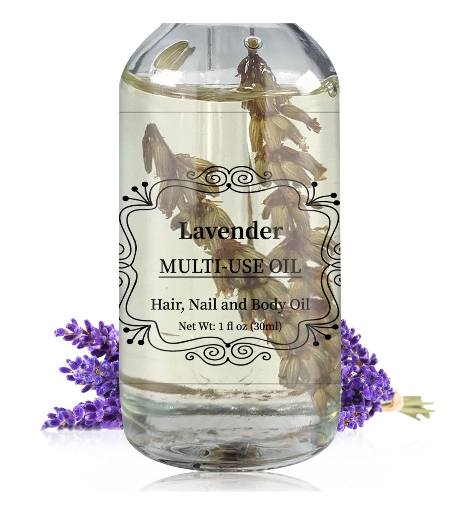 NP Lavender Multi-Use Oil for Face, Body & Hair - 1 Fl Oz | Organic Essential Oil for Dry Skin, Scalp & Nails - Buy Online on GoSupps.com