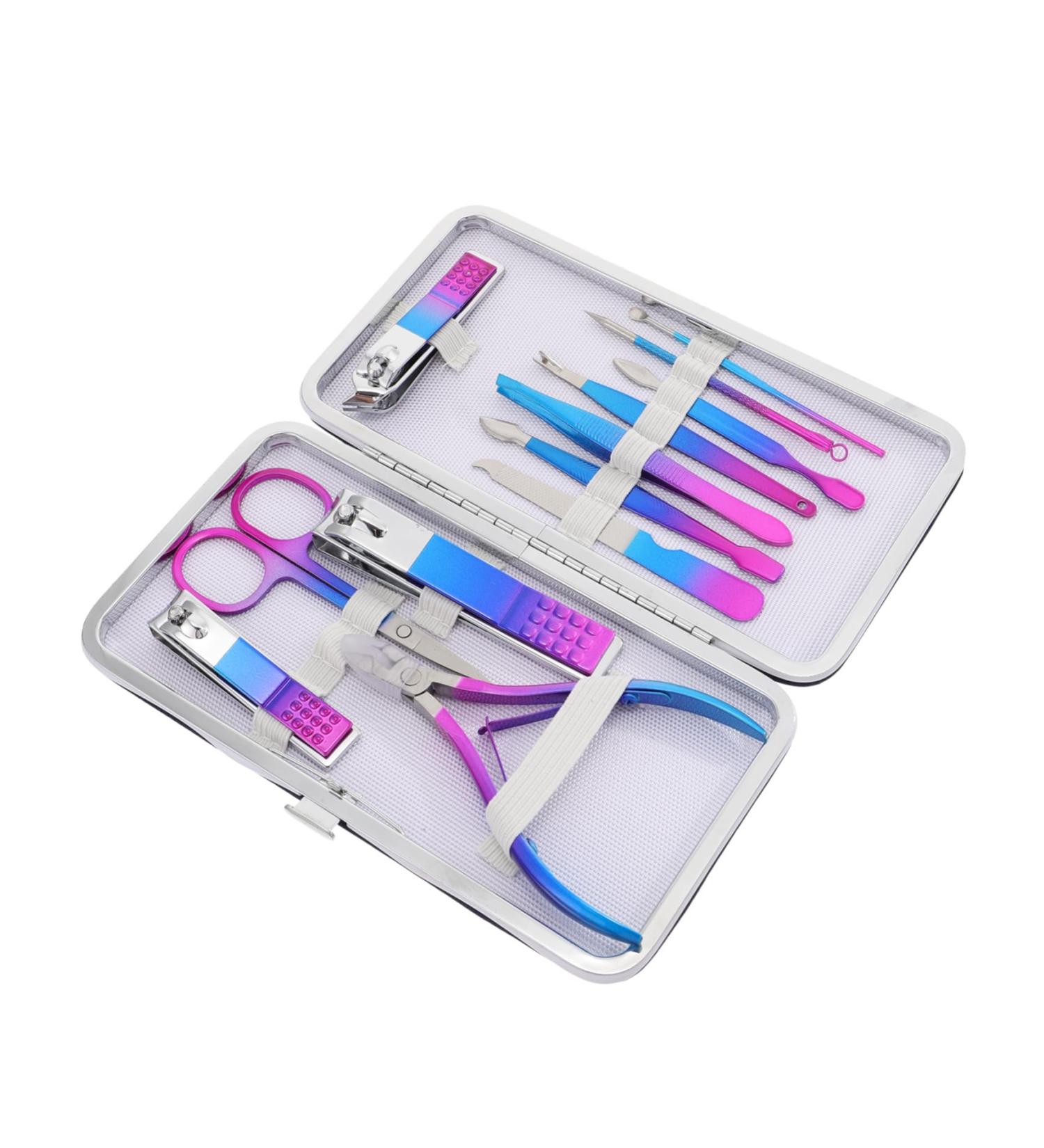 FRCOLOR 1 Set Nail set Metal Manicure Kit Eyebrow Remover Nail Scissors Grooming Kit Manicure Grooming Tool Pedicure Care Tools Stainless steel travel nail polish dead skin pliers - Buy Online on GoSupps.com