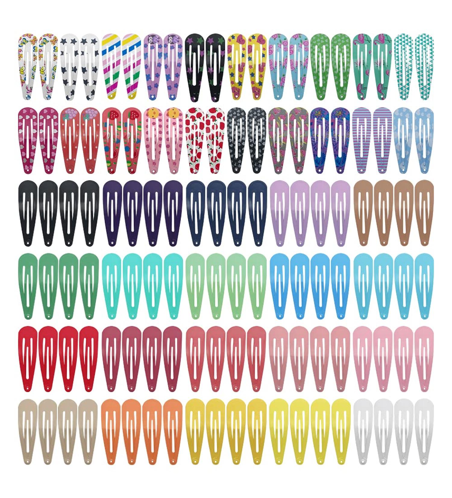 Elegant 2 Inch Metal Snap Barrettes for Girls - Cute Candy Color Hair Clips for Kids, Teens, and Women - Aesthetic Hair Accessories for Fine/Thick Hair - Buy Online on GoSupps.com