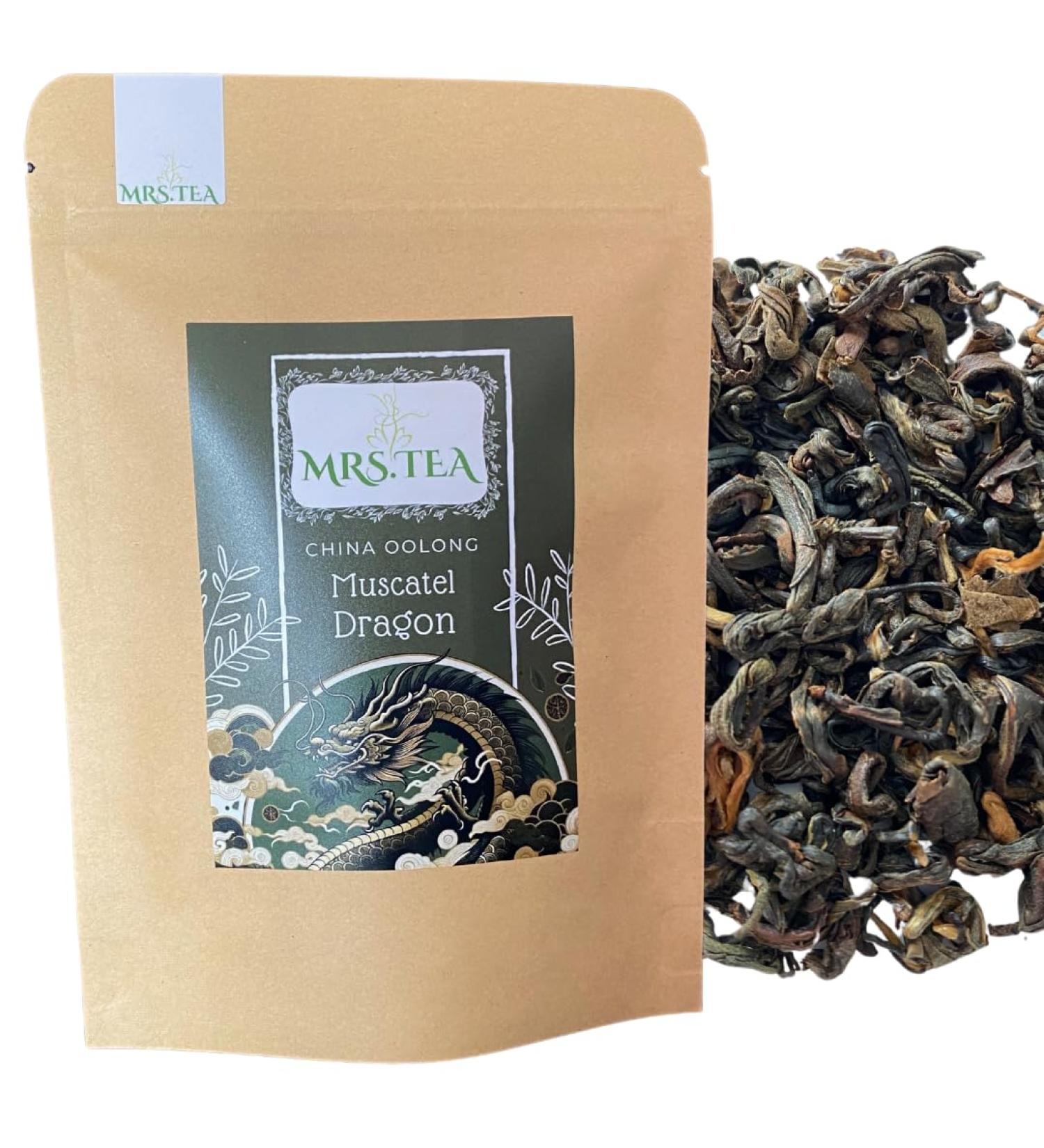 Mrs. Tea Muscatel Dragon Oolong Tea 40 g | Chinese Oolong from the mountains of Yunnan | Jin Xuan Cultivar