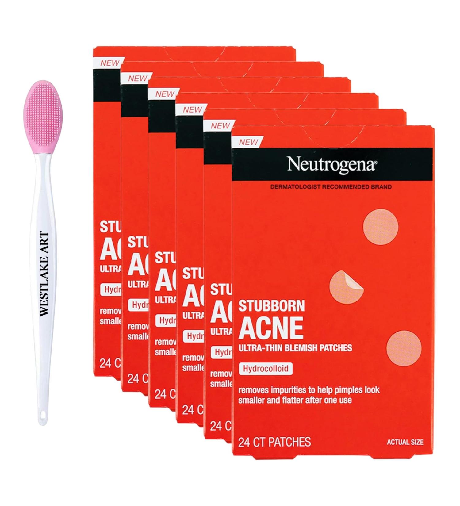 Pimple Patches with Nose Cleaning Brush | Acne Treatment Hydrocolloid Stickers Ultra-Thin Dermatologist Recommended - Pack of 6 - Buy Online on GoSupps.com