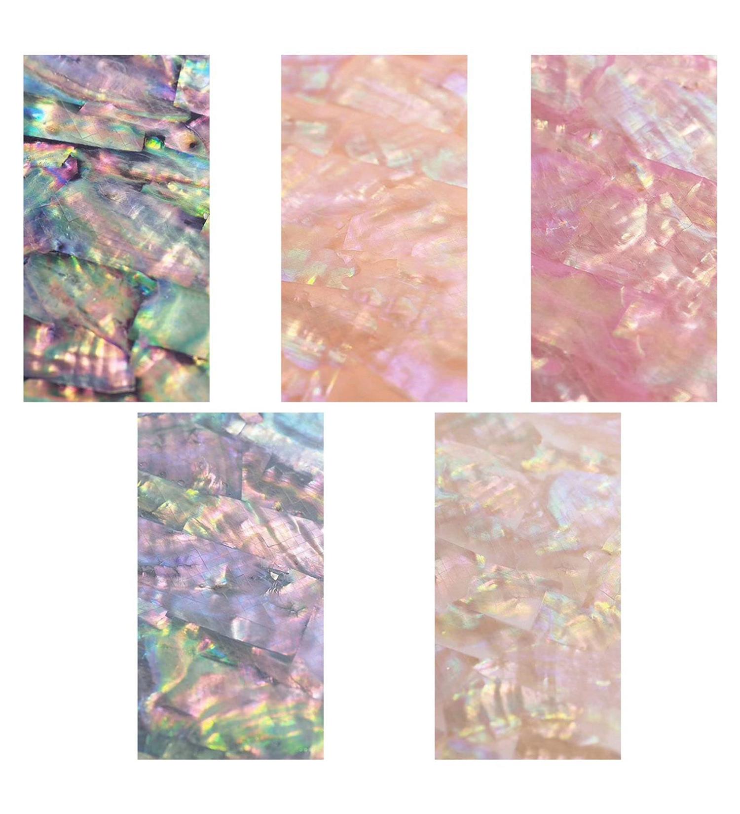 Vanessanty 5 Sheet Nail Art Sticker Adhesive Broken Gradient Mermaid Shell Abalone Flakes 3D Nails Tips Manicure Uv Gel Polish Diy Decal - Buy Online on GoSupps.com