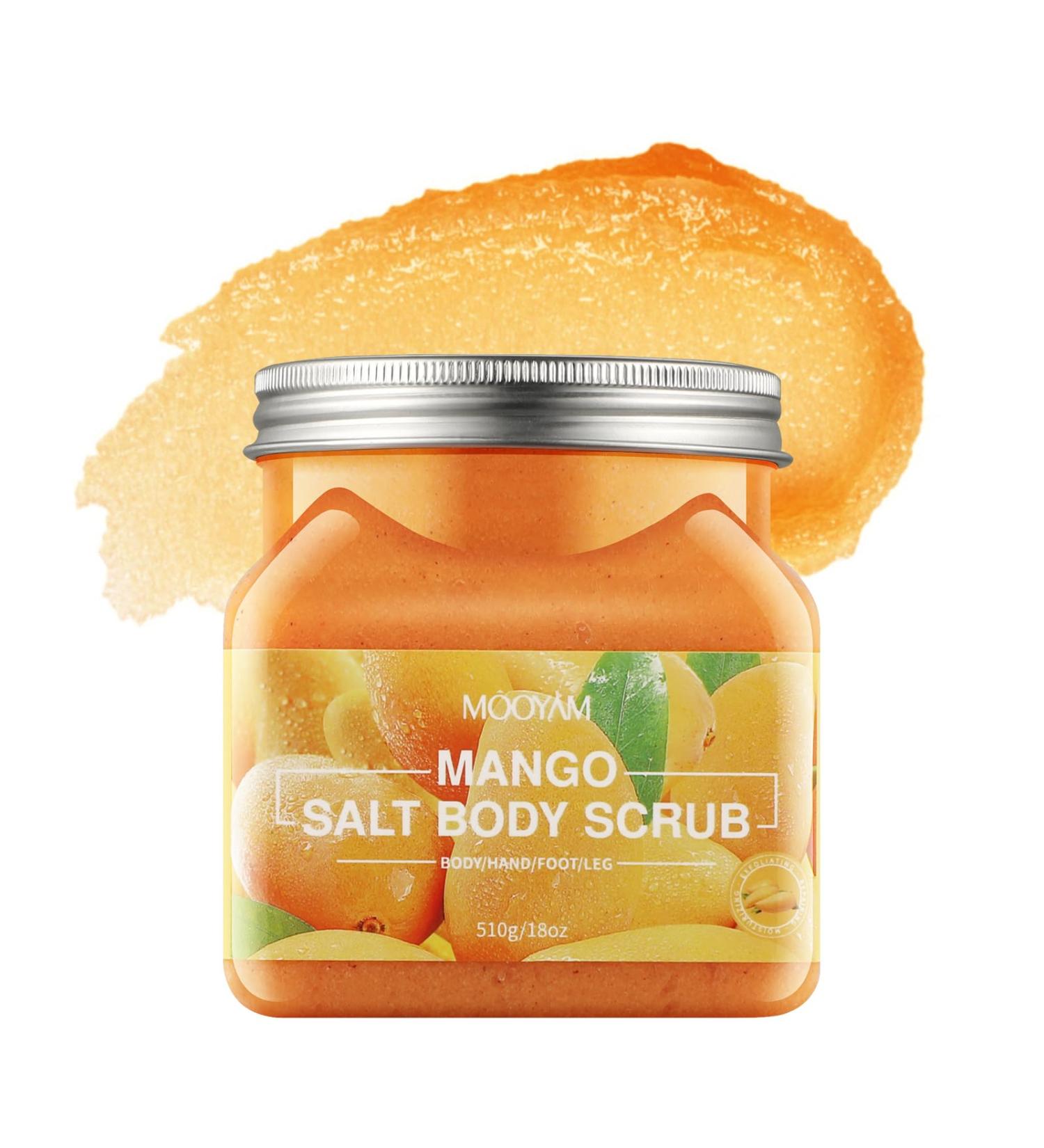 Mango Avocado Salt Body Scrub for Women Men Hydrating & Exfoliating Scrub for Deep Clean Body Scrub Smooth for All Skin Types 18oz - Buy Online on GoSupps.com