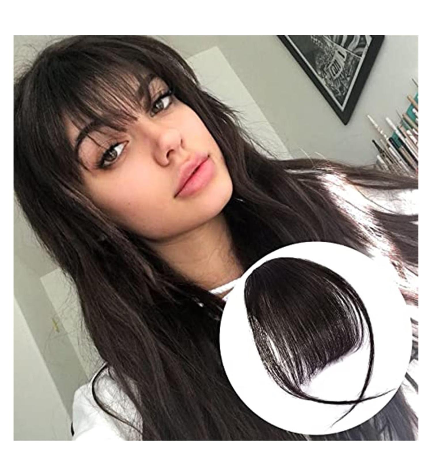 Bangs Hair Clip Clip in Bangs Extensions Wispy Bangs Fringe Hairpieces for Women Clip on Air Bangs Flat Neat Bangs Hair Extension for Daily Wear Hairpieces (Color : Hzong) - Buy Online on GoSupps.com