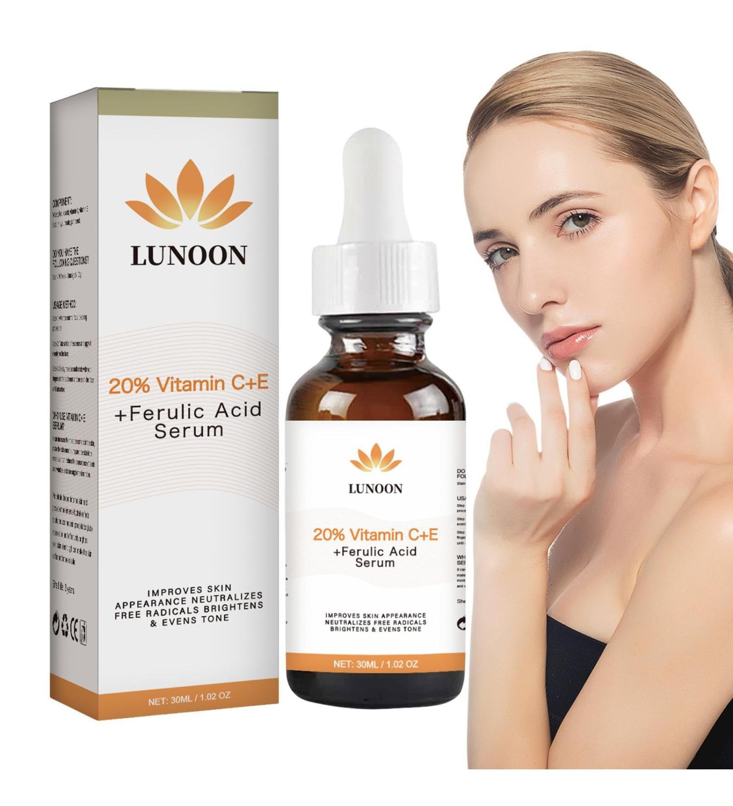 Brightening Face Serums - 1.02 oz Vitamin C + E Ferulic Acid Dark Spot Lightening Essence Lightening Serums for Spots Jingan Anti-Dark Spot Moisturizing Serums - Buy Online on GoSupps.com
