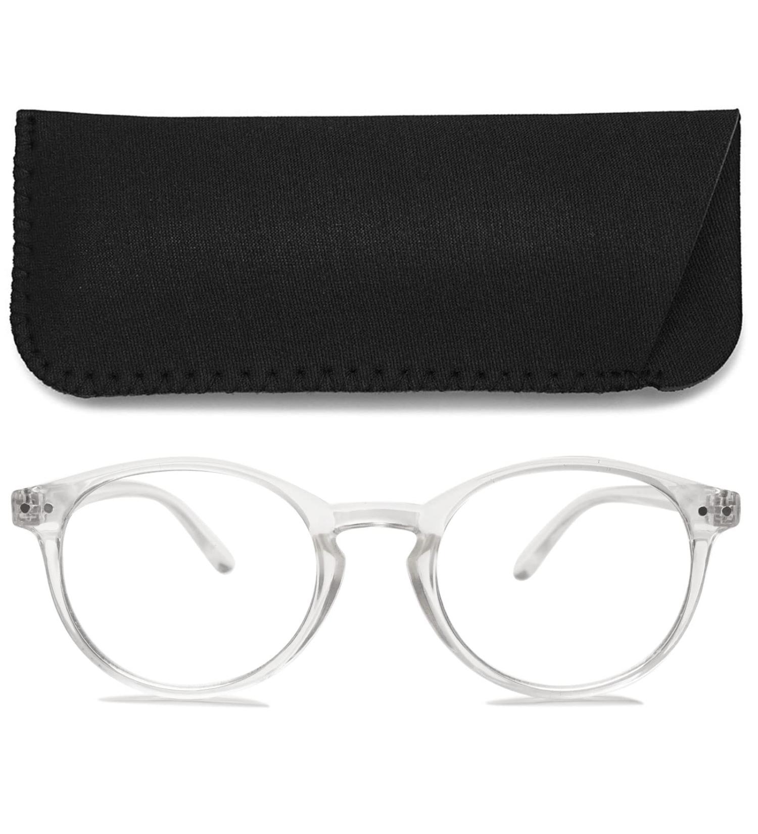 Buy MAGIMODAC Women's Computer Reading Glasses - Blue Light Filter Oval Shape 2.25 Diopters Transparent - International Shipping Available - Buy Online on GoSupps.com