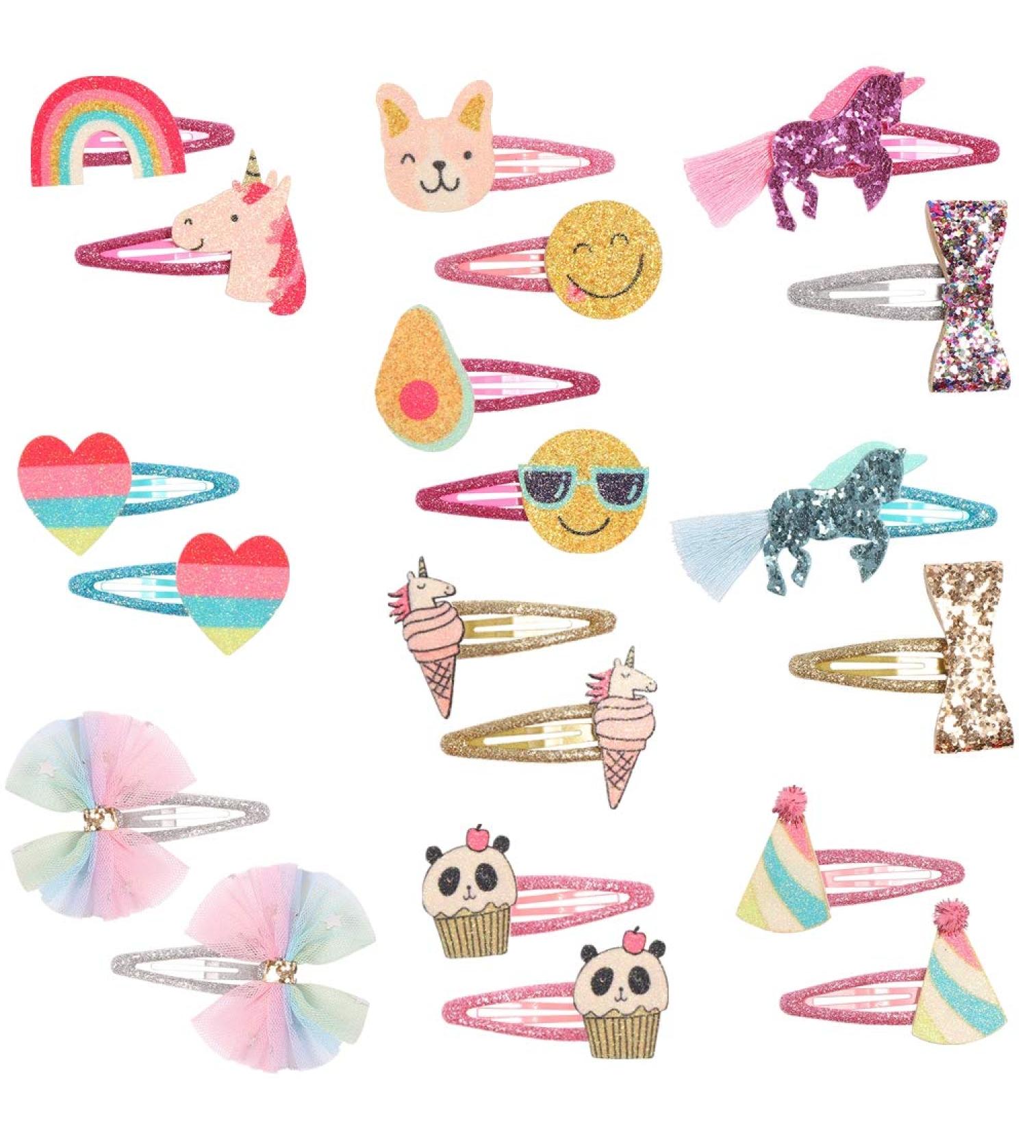 20 Pcs Animal Pattern Print Metal Hair Clips for Girls - Hair Barrettes & Accessories for Women, Teens, Kids, Babies - Buy Online on GoSupps.com