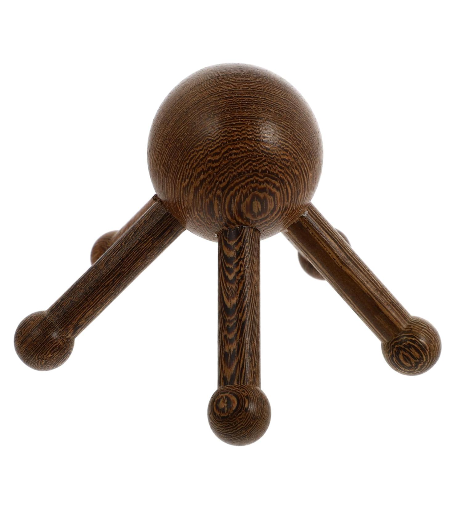 Minkissy 4-Piece Octopus Scratcher Massage Device | Handheld Scalp Massager & Trigger Point Tool | Wood Hair Scalp Scraper - Buy Online on GoSupps.com