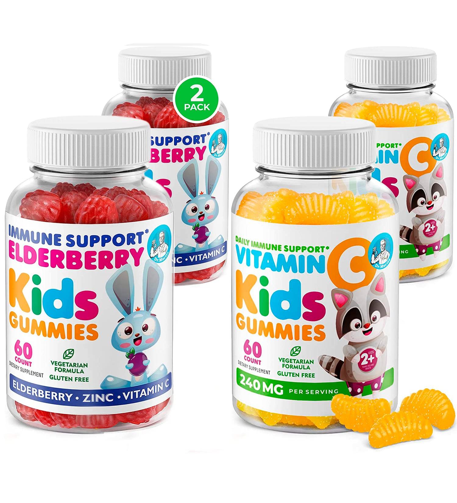 DR. MORITZ Elderberry Gummies and Vitamin C Gummies Bundle Immune Support Antioxidant Vitamins - Buy Online on GoSupps.com