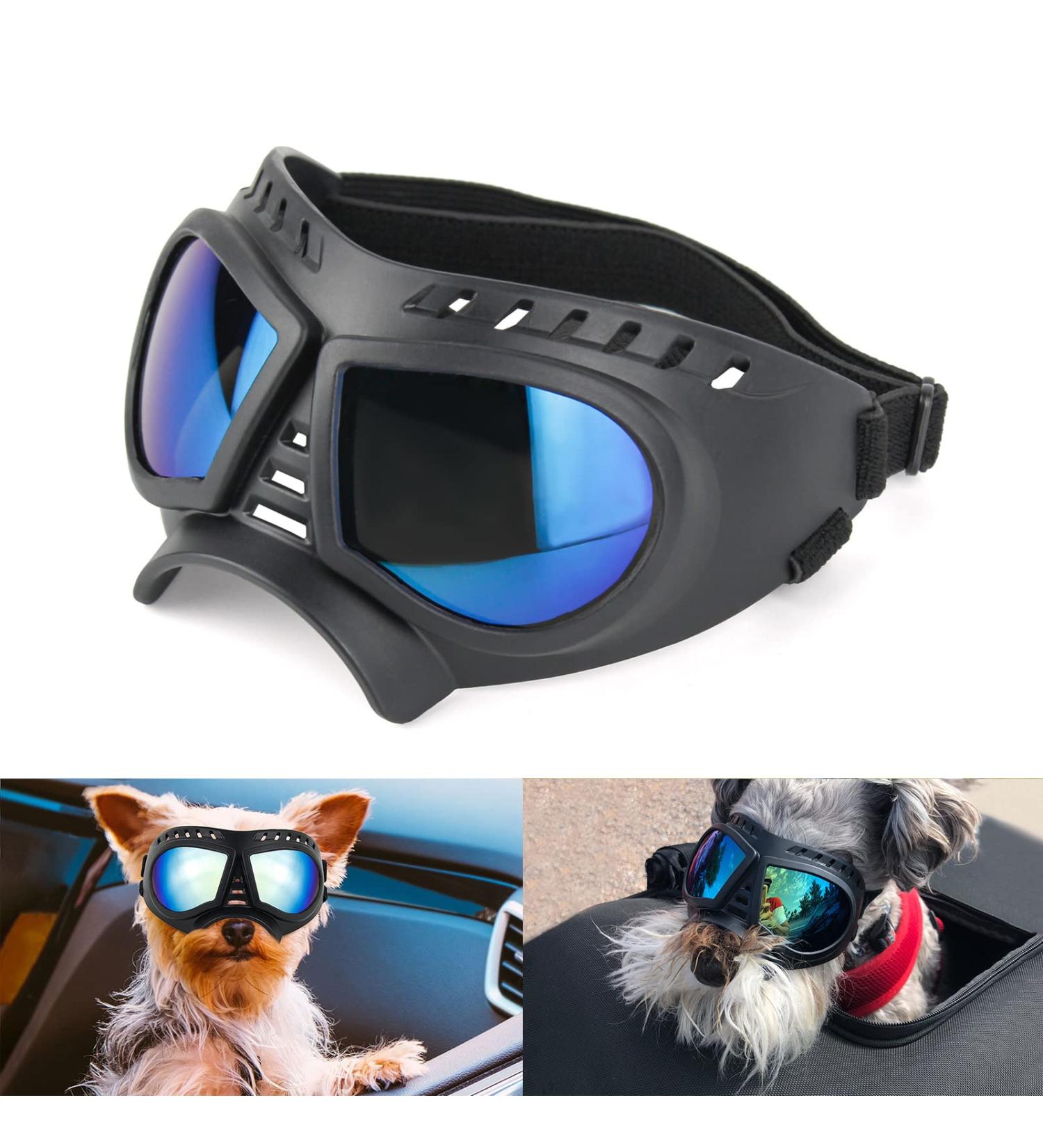 Petleso UV Sunglasses for Dogs - Fashionable Protective Glasses for Small/Medium Breeds | Easy to Wear Motorcycle Shades - Buy Online on GoSupps.com