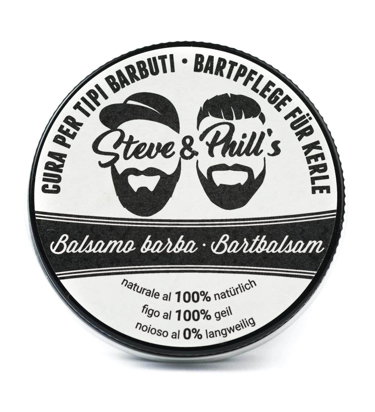 Steve & Phills Bartbalsam 50ml | Premium Beard Balm with Beeswax Jojoba Oil & Mountain Pine | Smooth & Soft Beard Care | Made in South Tyrol - Buy Online on GoSupps.com