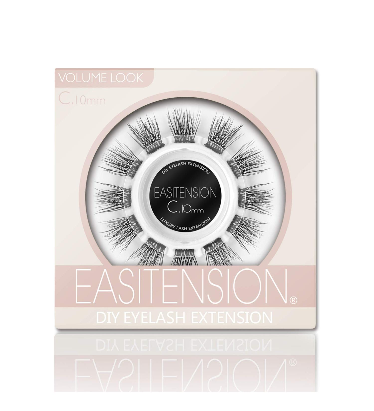 DIY Eyelash Extensions - 3D Individual Lashes Set with C Curl, 10MM Volume Clusters - Buy Online on GoSupps.com