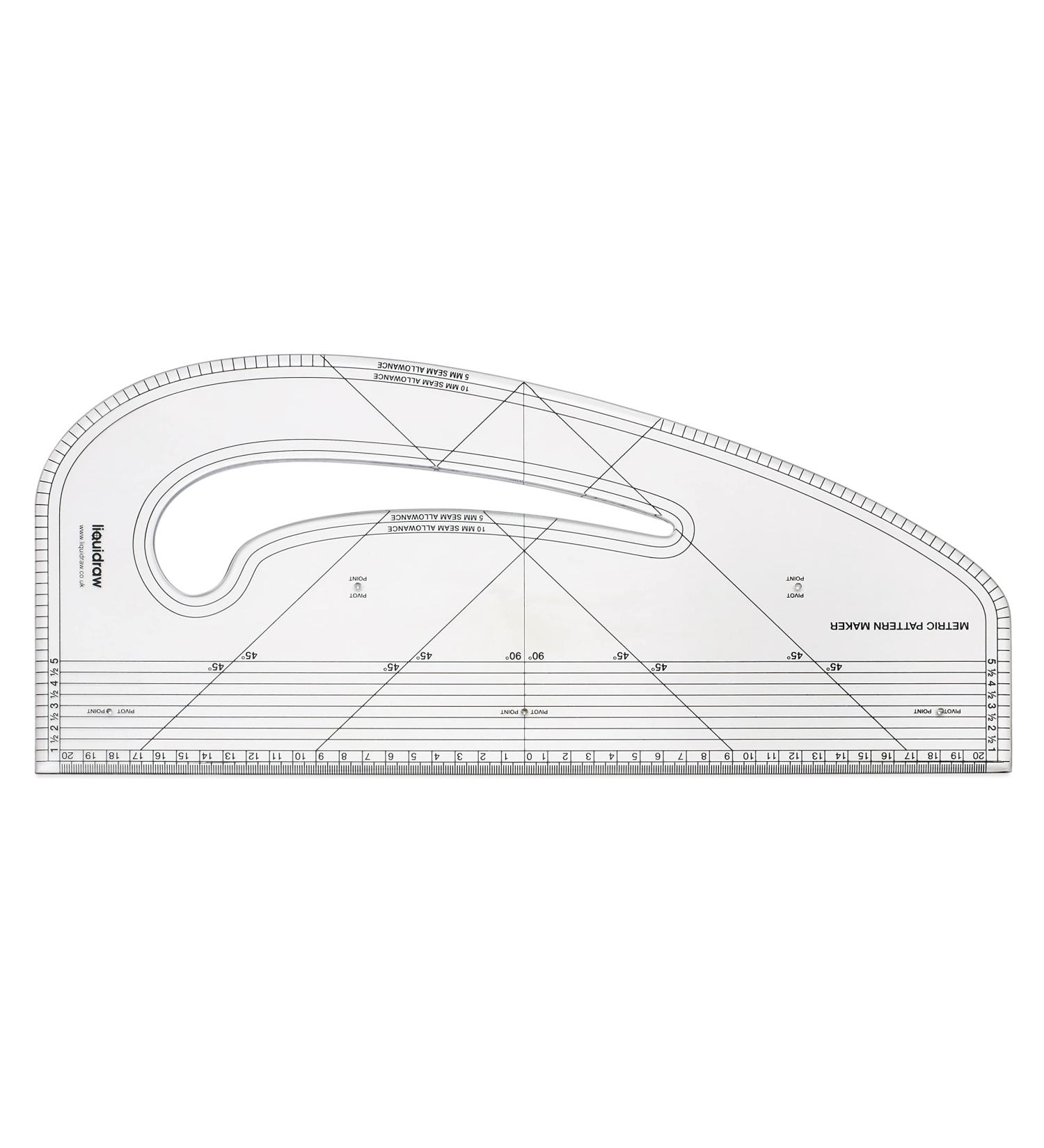Liquidraw Pattern Maker Quilting Ruler - Metric Clear | Pattern Marking Tool - Buy Online on GoSupps.com