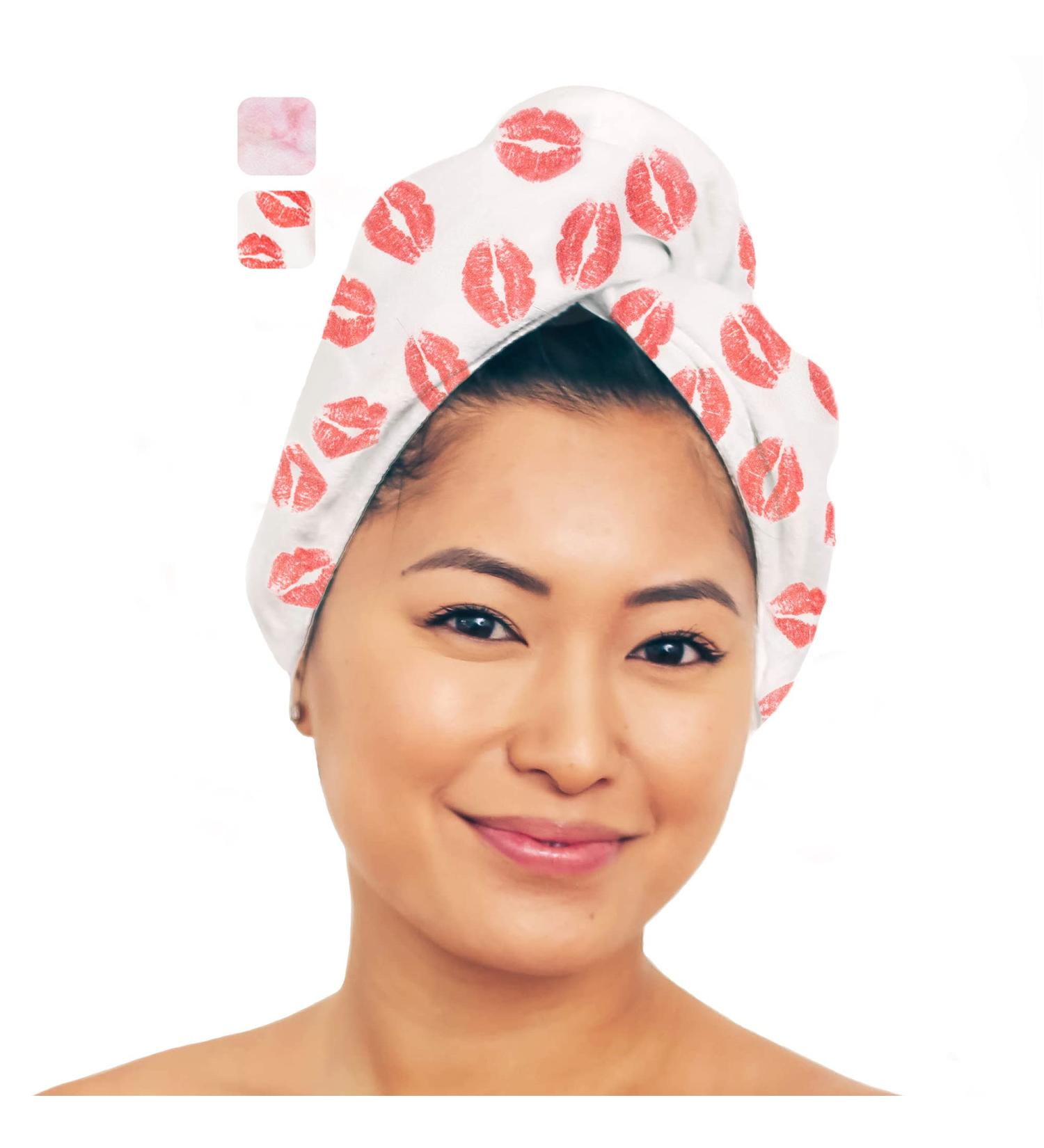 AQUIS Hair Wrap: Water-Wicking Microfiber Towel for 50% Faster Hair Drying - Hands-Free Button-Loop Closure - Buy Online on GoSupps.com