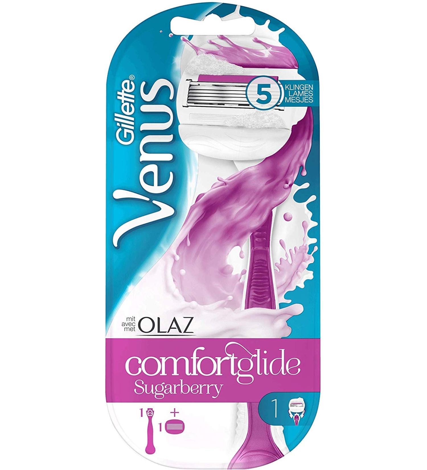 Gillette Venus & Olaz Sugarberry Women's Razor - 1 Piece | Smooth Shaving for All Skin Types - Buy Internationally - Buy Online on GoSupps.com