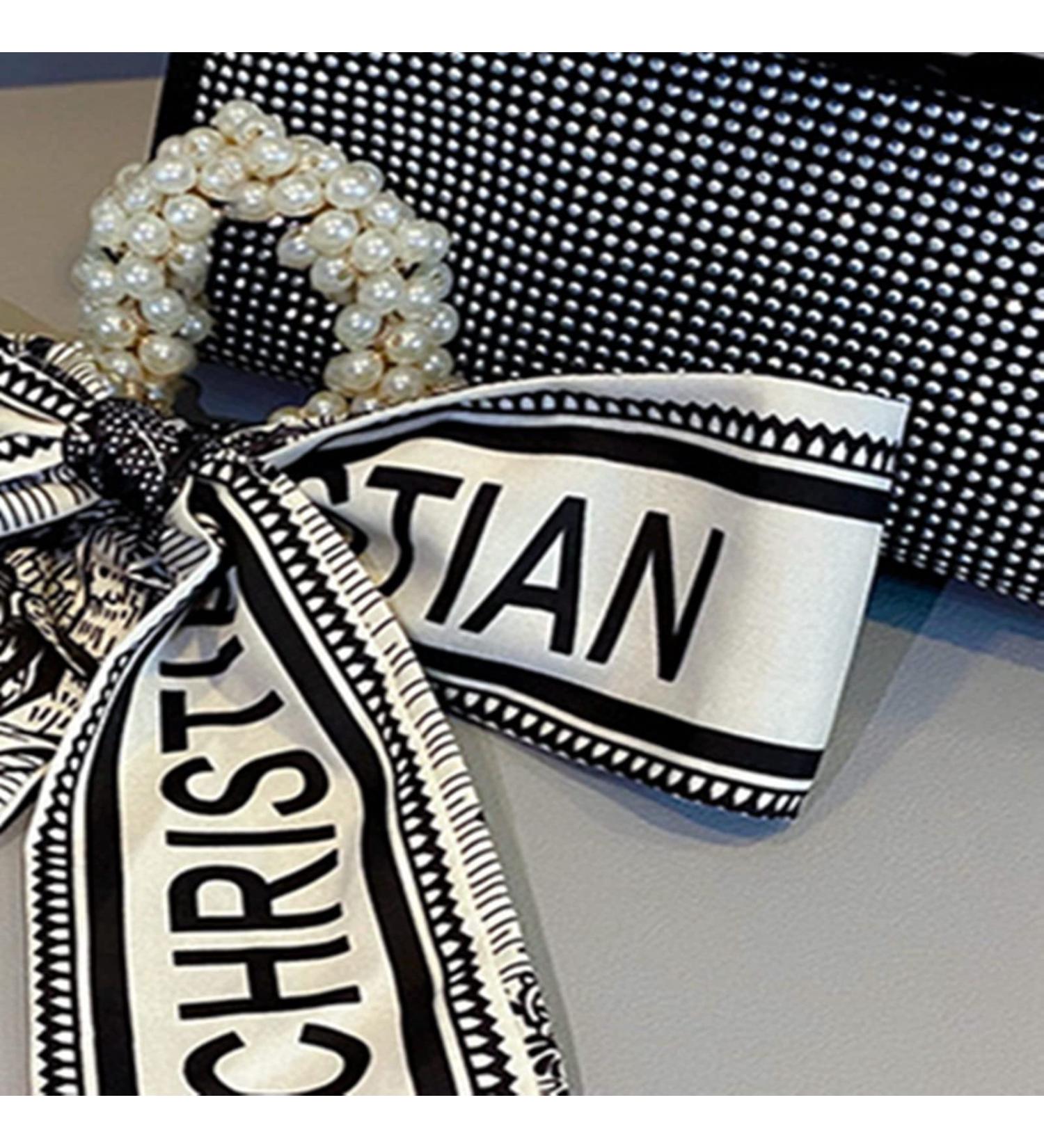 Bow Pearl Hair Rope Elegant and Practical Suitable for Girls and Women for School Home Party Travel Birthday Festival Hair Accessories Scarves Bag Decoration - Buy Online on GoSupps.com