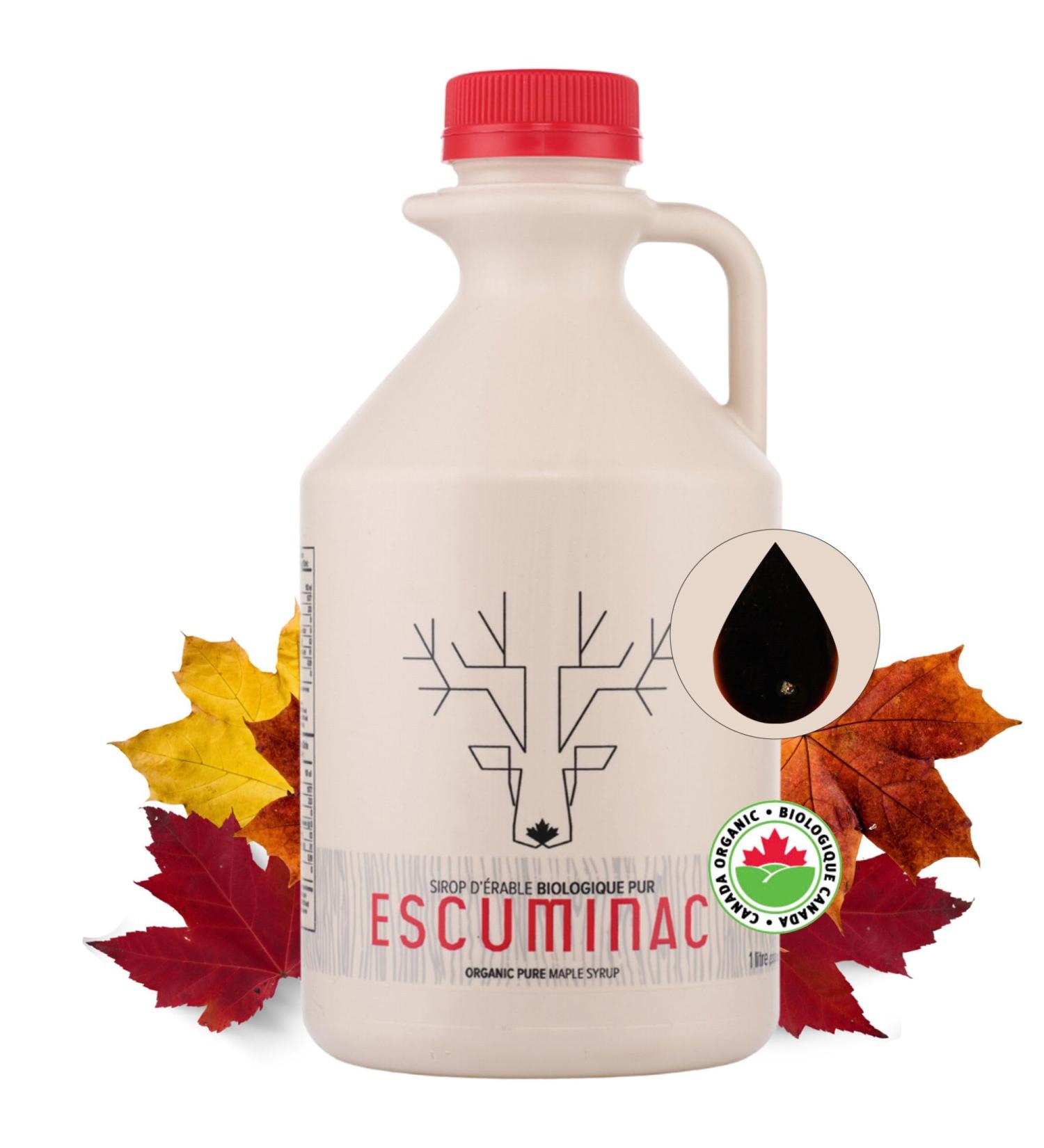 Sirop d' rable canadien tr s fonc Escuminac prim . Restaurant Chef Size 1 L (33.8 fl oz) Canada Grade A Strong Taste (anciennement Grade C) - Pur biologique d'origine unique non m lang . - Buy Online on GoSupps.com