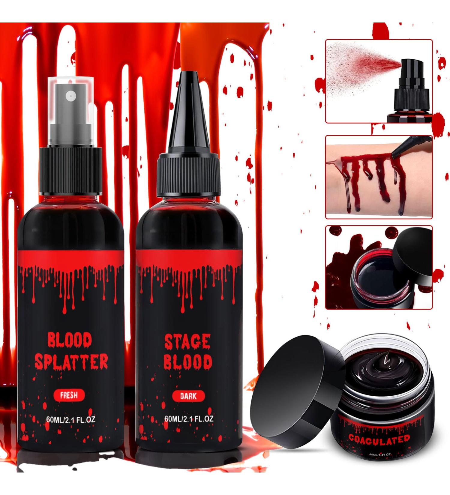 Best Halloween Fake Blood Makeup Set | Dripping & Coagulated Blood for Cosplay & Dress Up - Buy Online on GoSupps.com