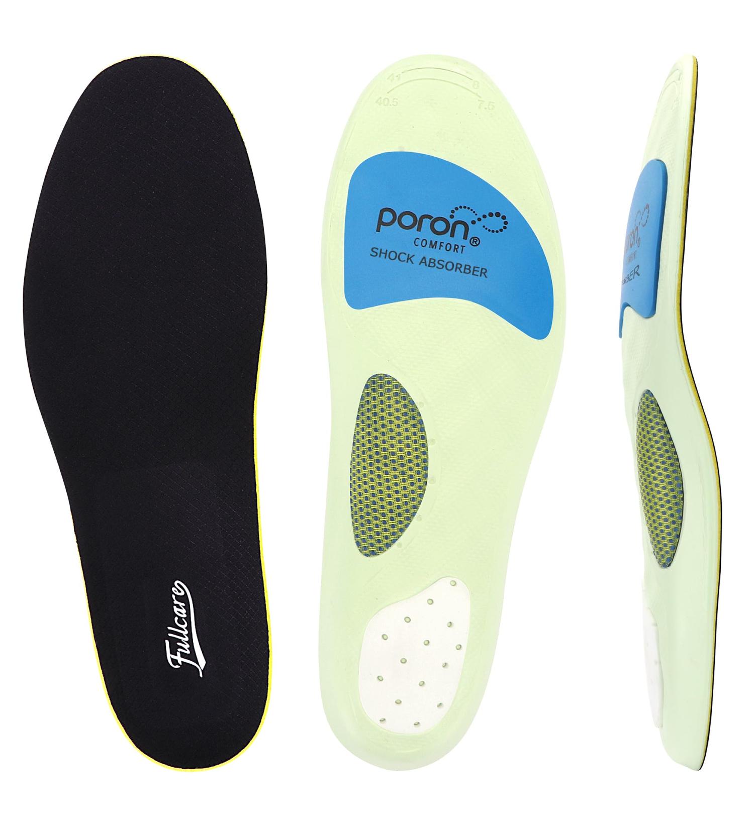 Unisex Running Insoles for Men & Women | Comfort Energy Arch Support & Shock Absorption | Plus Size Black/Green Inserts - Buy Online on GoSupps.com