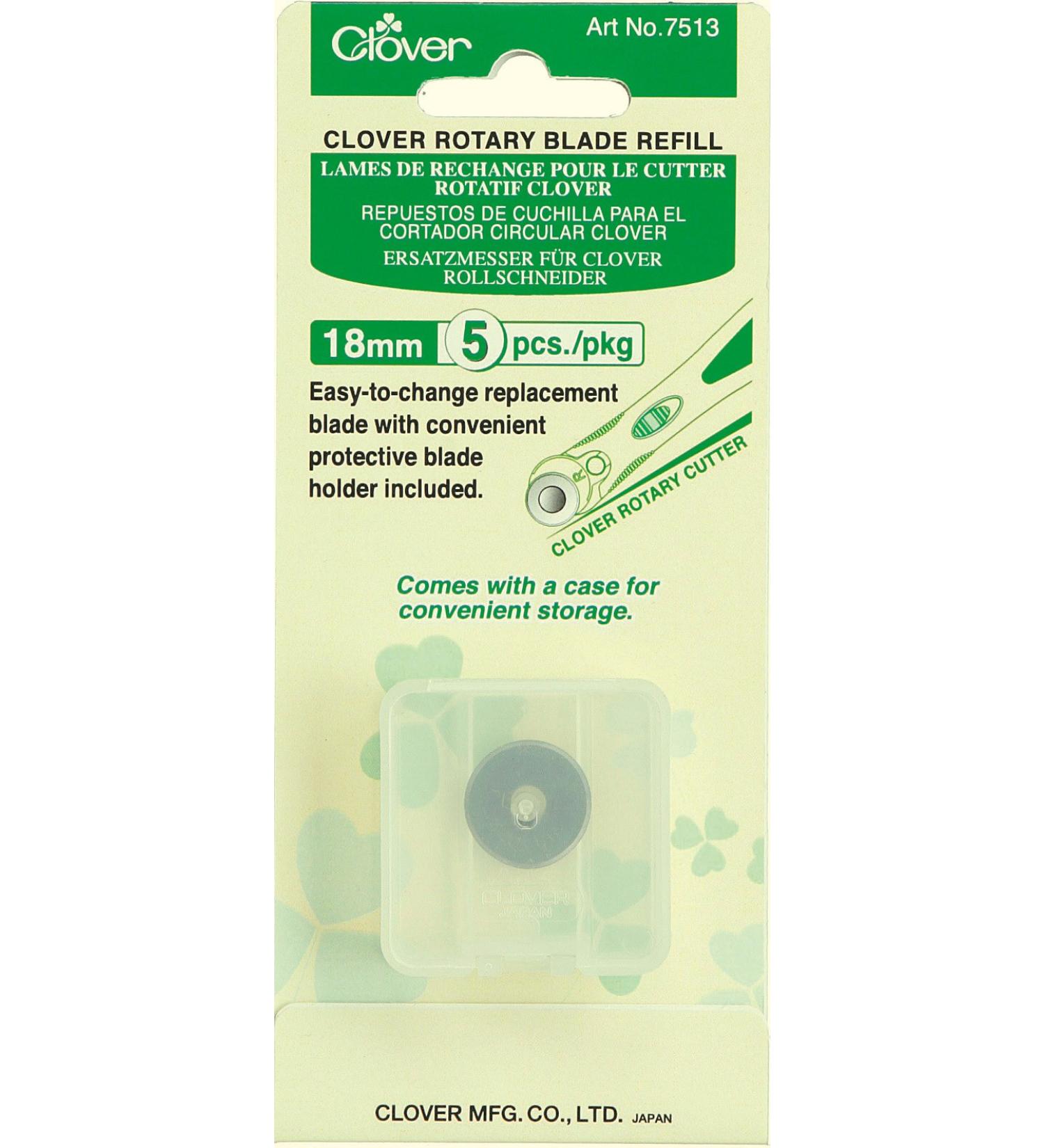 Clover Rotary Blade Refill Pack: 18mm x 5 x5 Silver 18mm x5