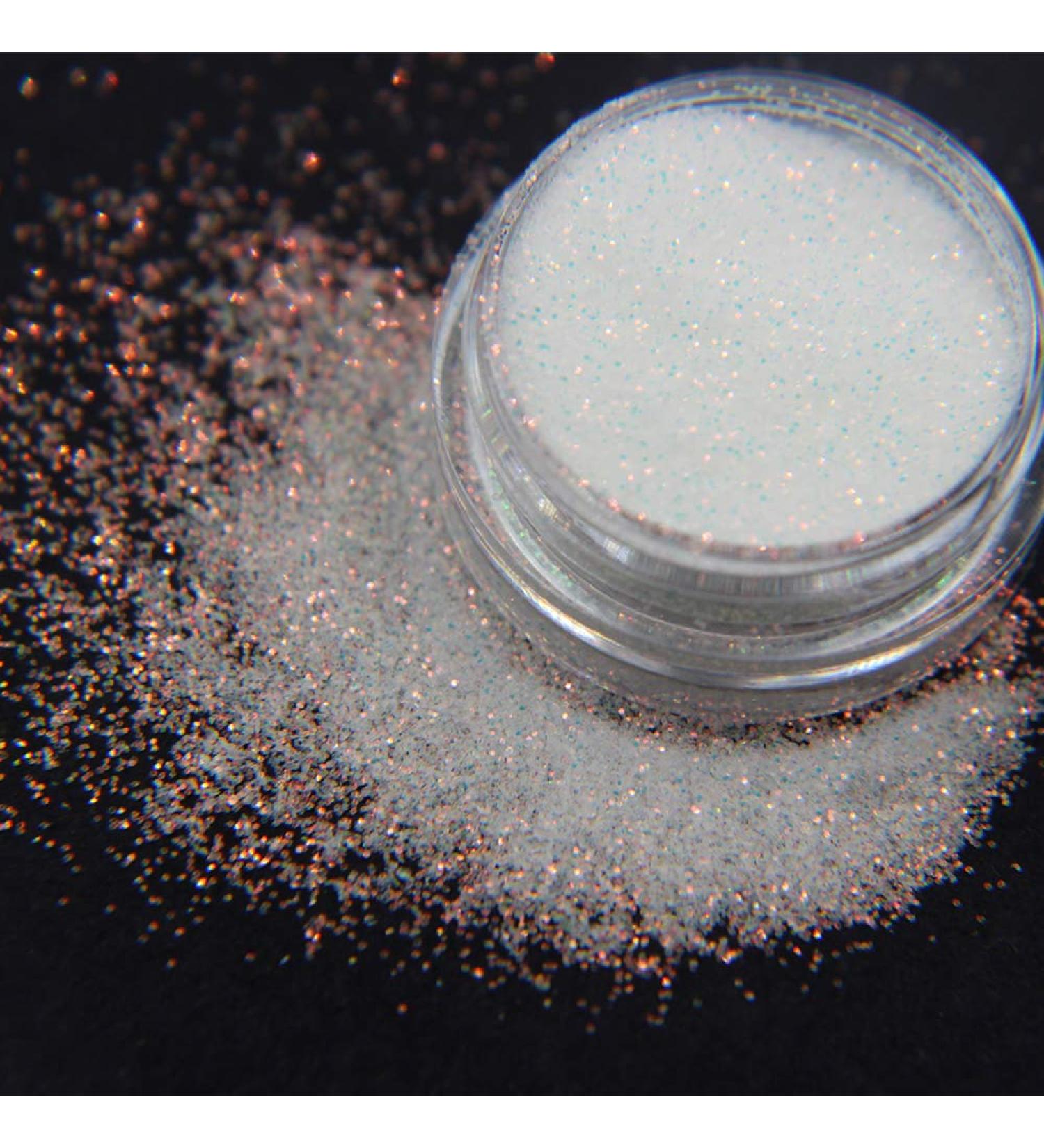 0.2mm Shimmer White Rainbow Nail Glitter - Holographic Sugar Coating Effect Powder for Nail Art - Buy Online on GoSupps.com