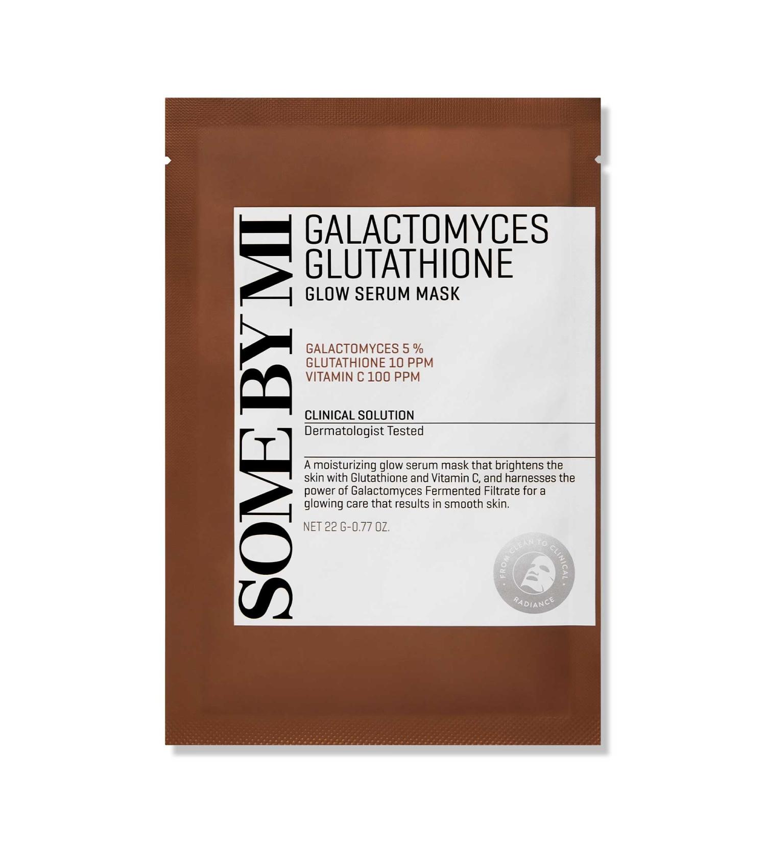 SOME BY MI Galactomyces Glutathione Glow Serum Mask - 10 Pack | Brightening Korean Sheet Masks for Dull Skin | Enhance Texture & Elasticity - Buy Online on GoSupps.com