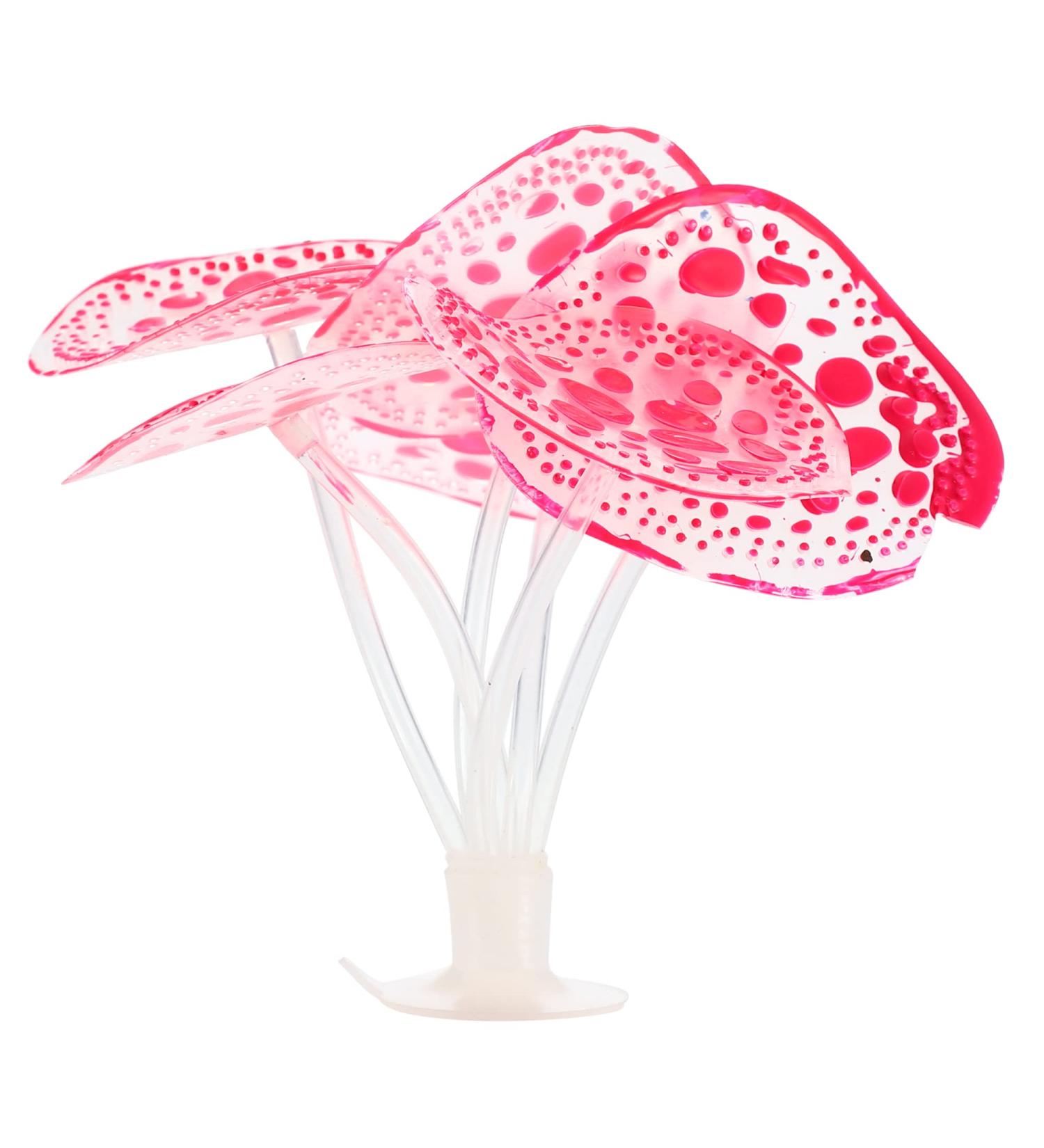 Buy VOCOSTE Pink Silicone Glowing Aquarium Coral with Suction Cup - Vibrant Marine Decor for Fish Tanks | International Shipping Available - Buy Online on GoSupps.com