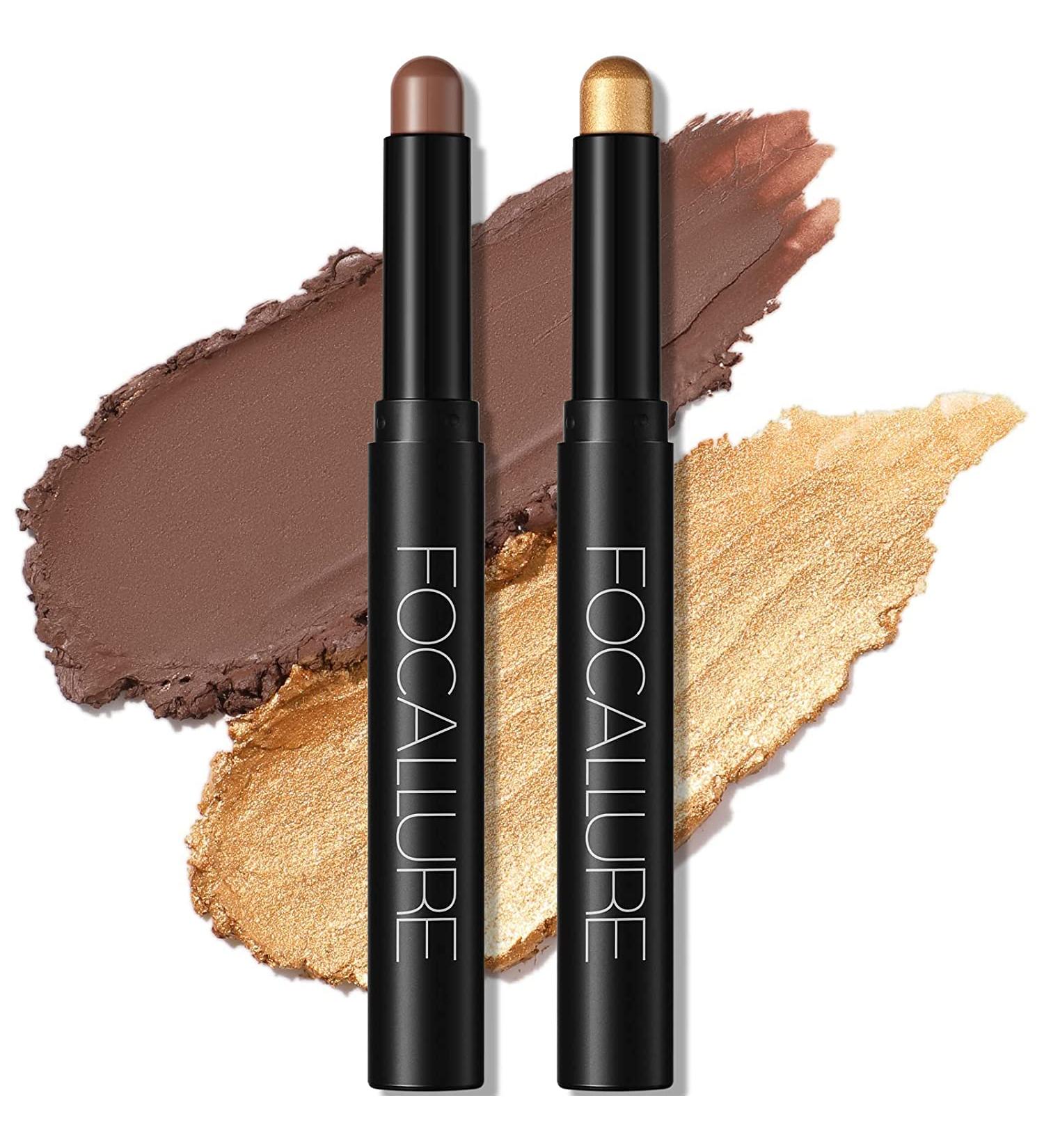 2 PCs Cream Eyeshadow Stick Set Long-Lasting Waterproof Bright & Matte Crayon Makeup Fancy Tabac (1718) International Shipping - Buy Online on GoSupps.com