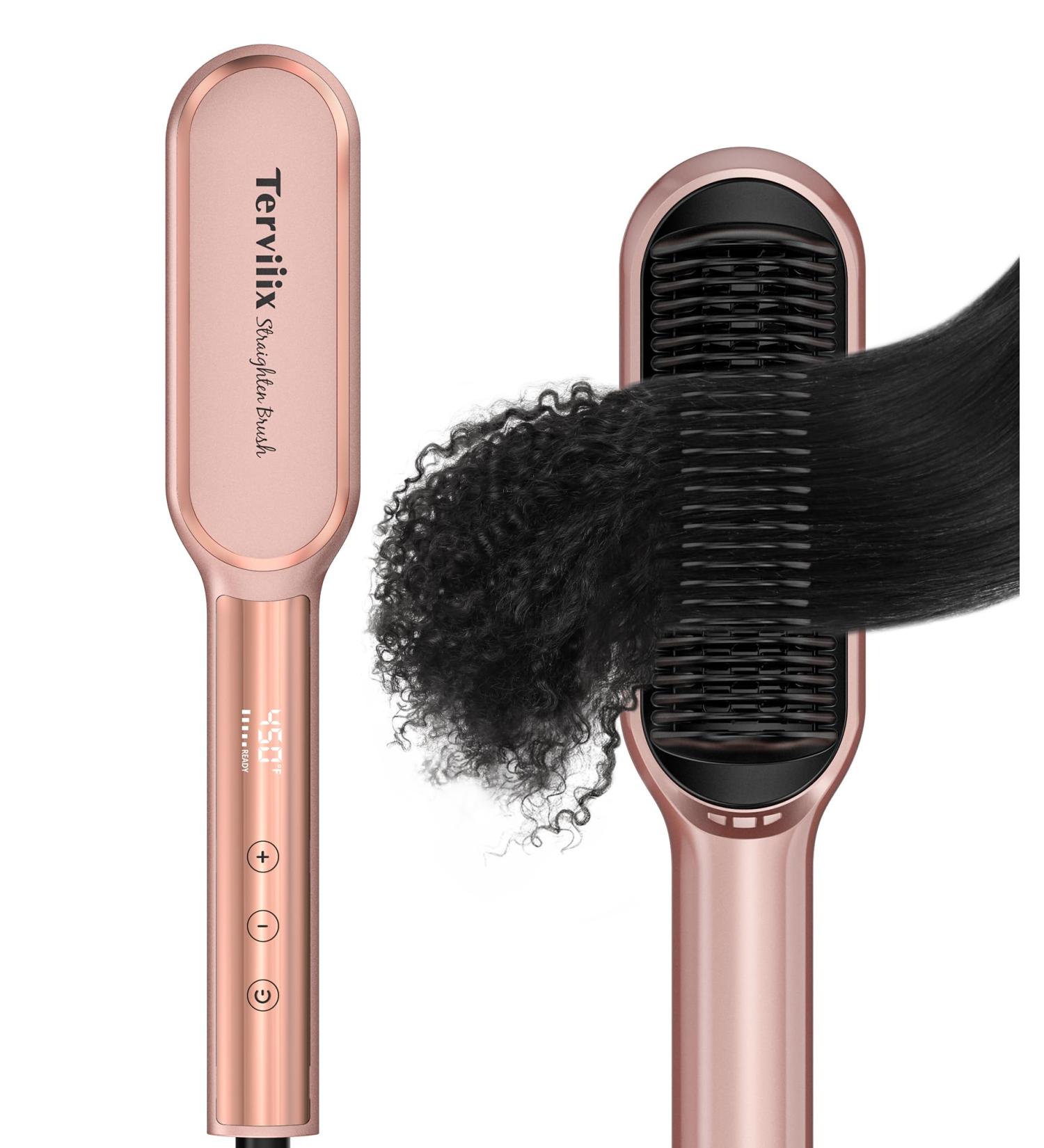 Terviiix Frizz Buster Ionic Hair Straightener Brush - Rapid 450 F Anti-Scald 13 Heat Settings Dual Voltage - Shop Now - Buy Online on GoSupps.com