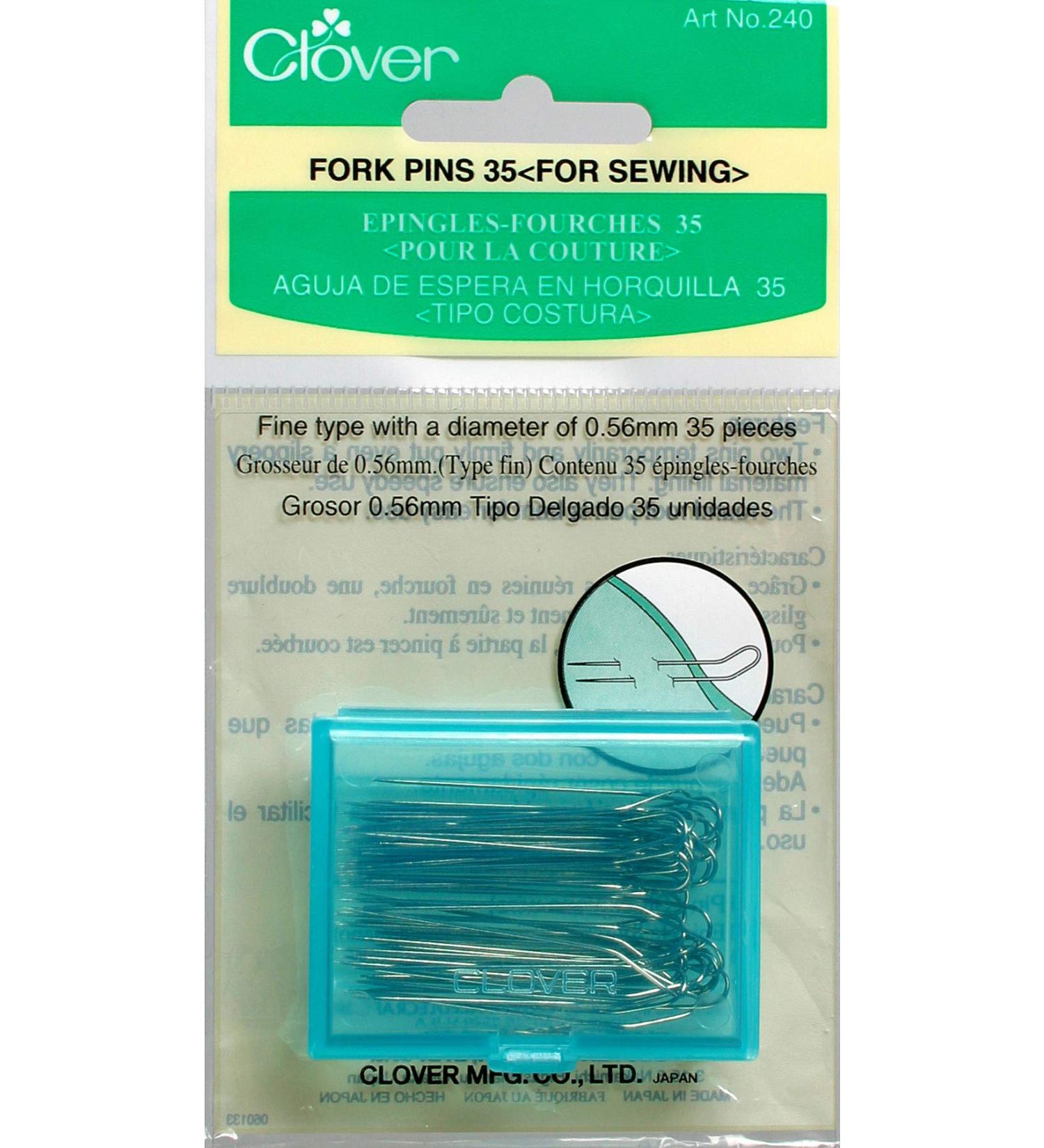 Clover 240 Fork Pins - Pack of 35 | Precision Sewing and Crafting Pins - Buy Online on GoSupps.com