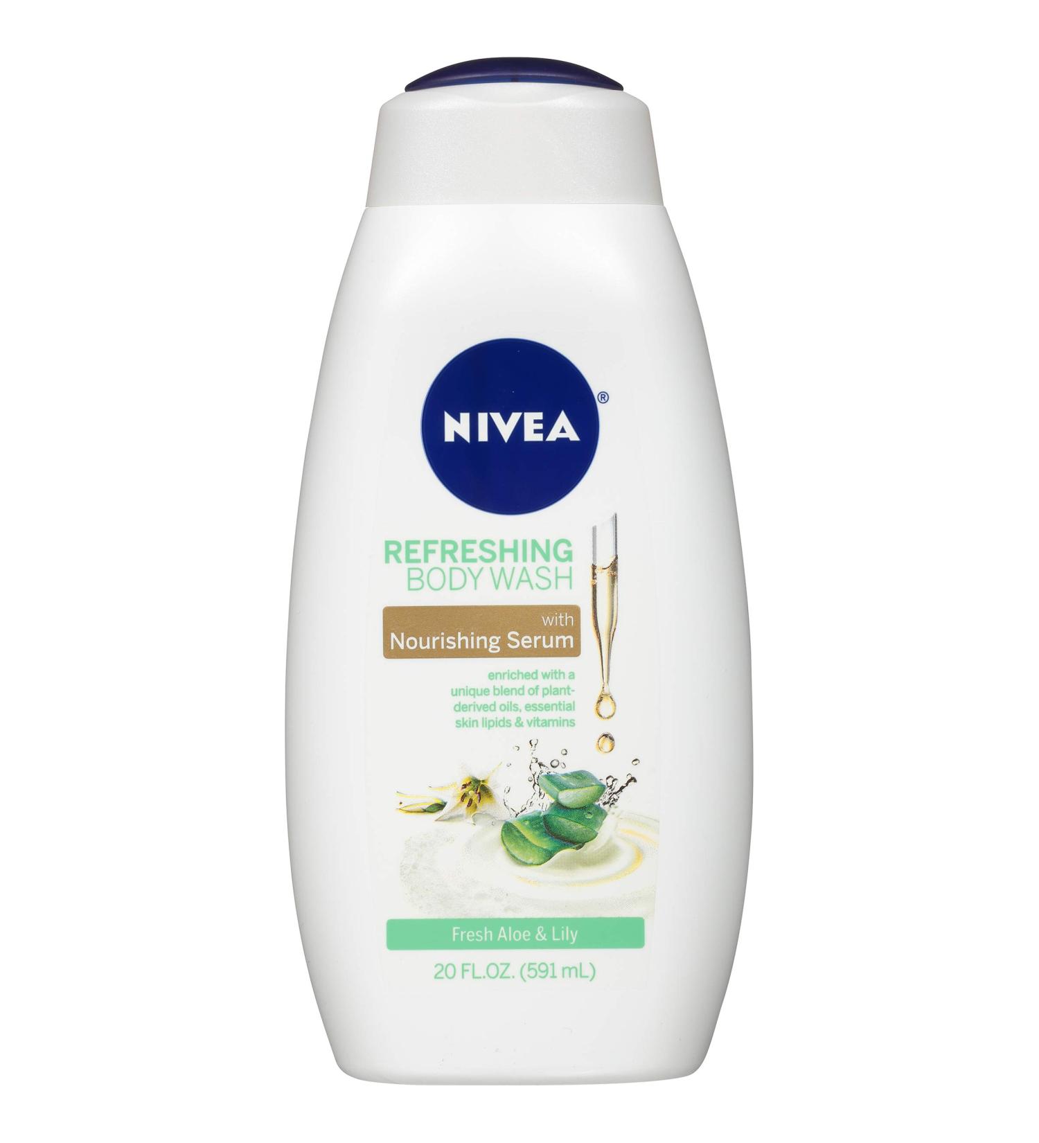 Nivea Refreshing Body Wash with Aloe & Lily - 20 fl oz | Hydrating & Refreshing Clean - Buy Online on GoSupps.com