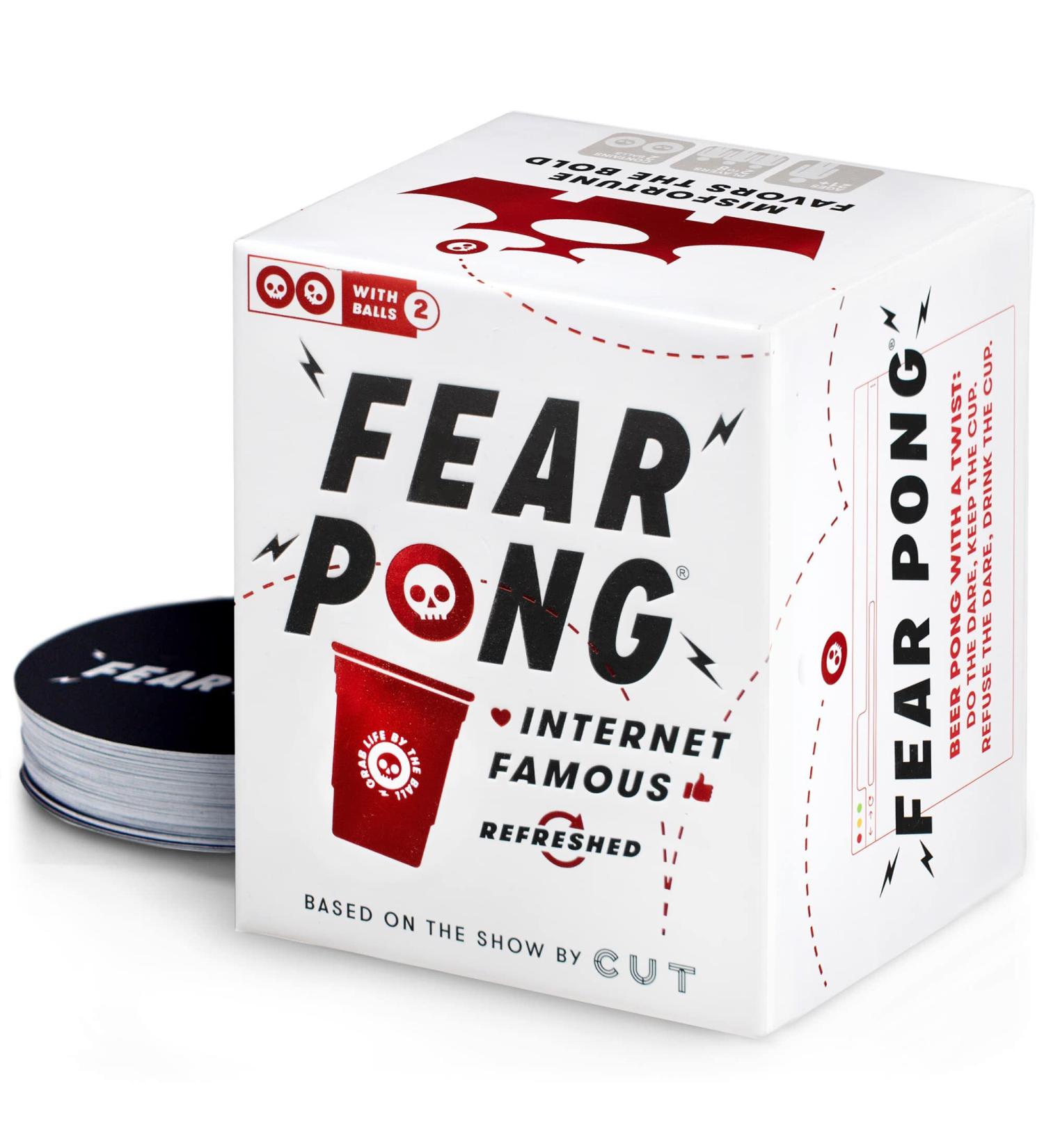 Fear Pong Refreshed Edition: Unleash Your Wild Side with 200+ Horrible Dares - Extreme Adult Card Game for Parties and Game Night - Buy Online on GoSupps.com