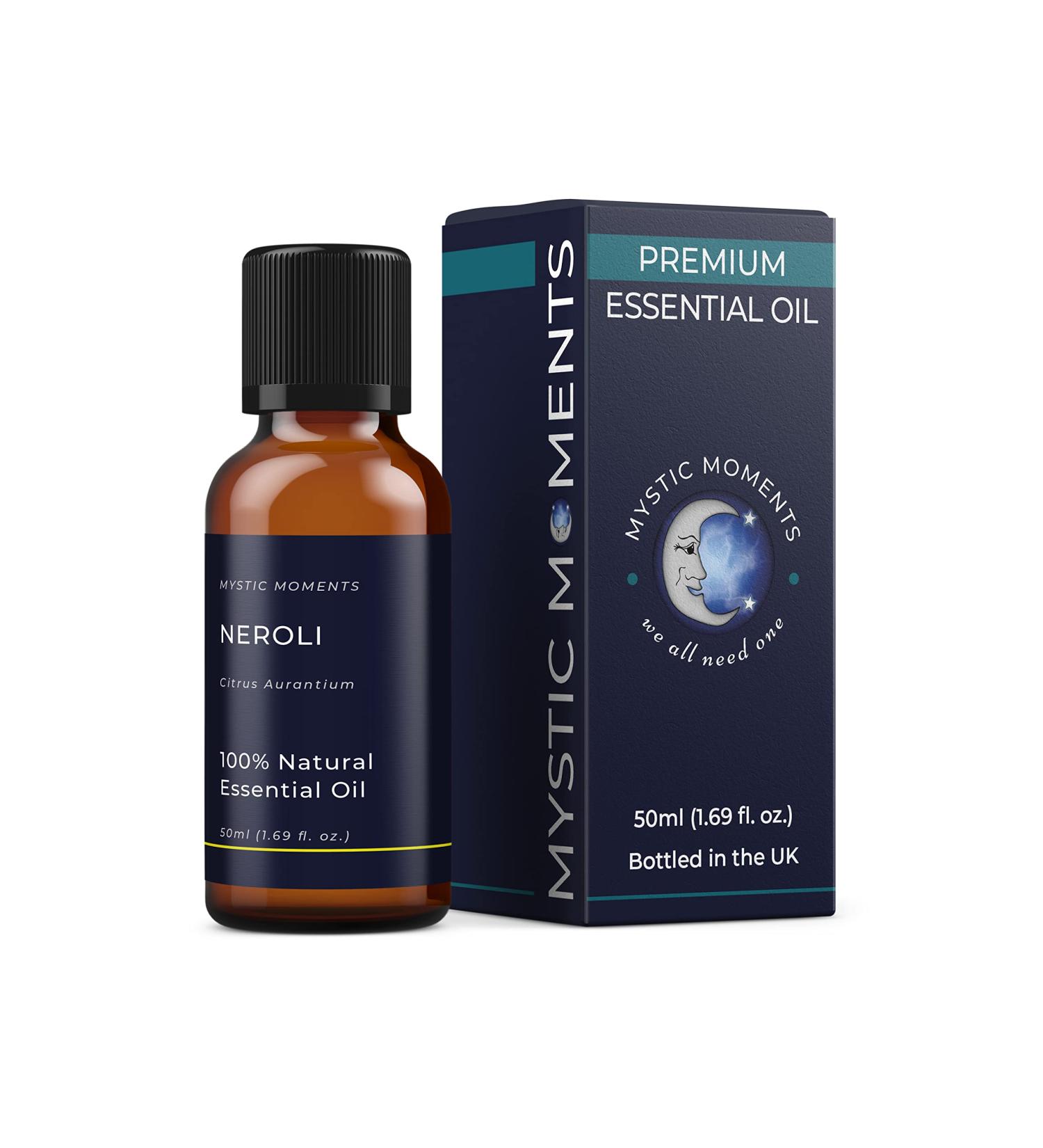 Mystic Moments Neroli Essential Oil 50ml | Natural Vegan Aromatherapy Oil for Diffusers & Massage - GMO-Free - Buy Online on GoSupps.com