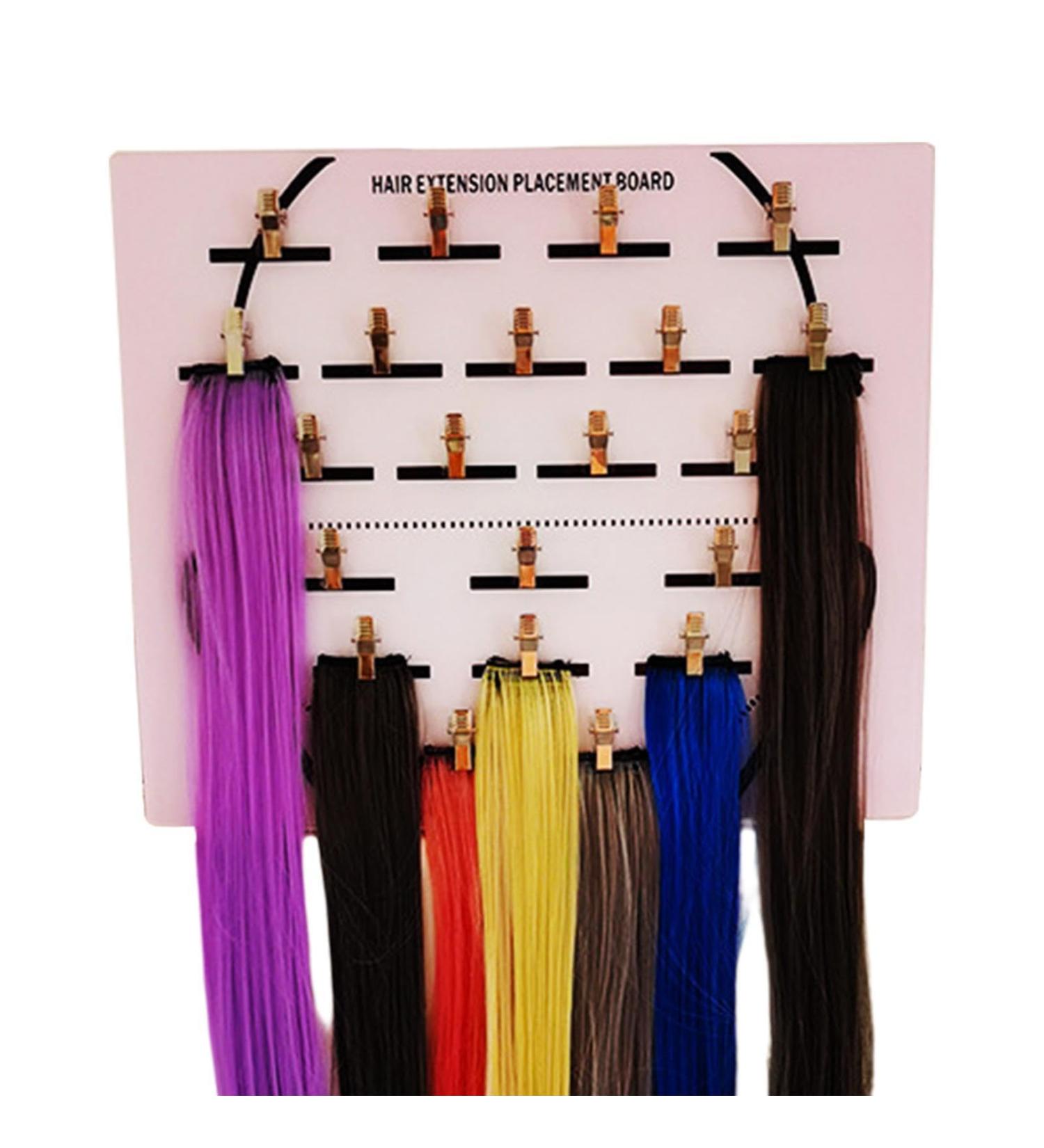 Extension Cord Holder - Acrylic Hair Extension Holder Board | Wig Sectioning Display Grafting Plate Hair Hanger with Clip for Hairpieces Home and Salons Shop light pink - Buy Online on GoSupps.com