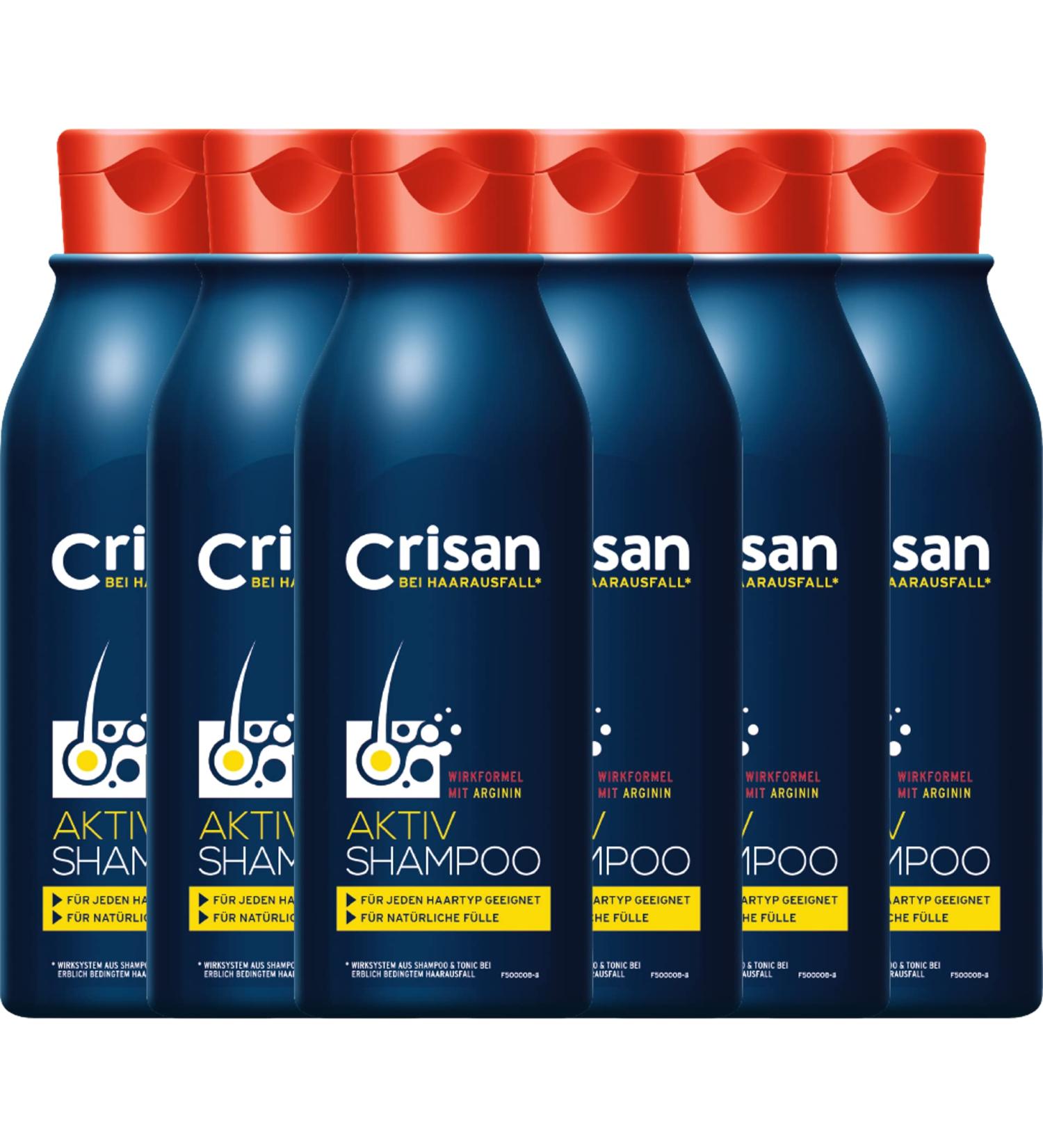 Lornamead Crisan active shampoo against hair loss care shampoo for daily use for natural hair filling set of 6 6 x 250 ml - Buy Online on GoSupps.com