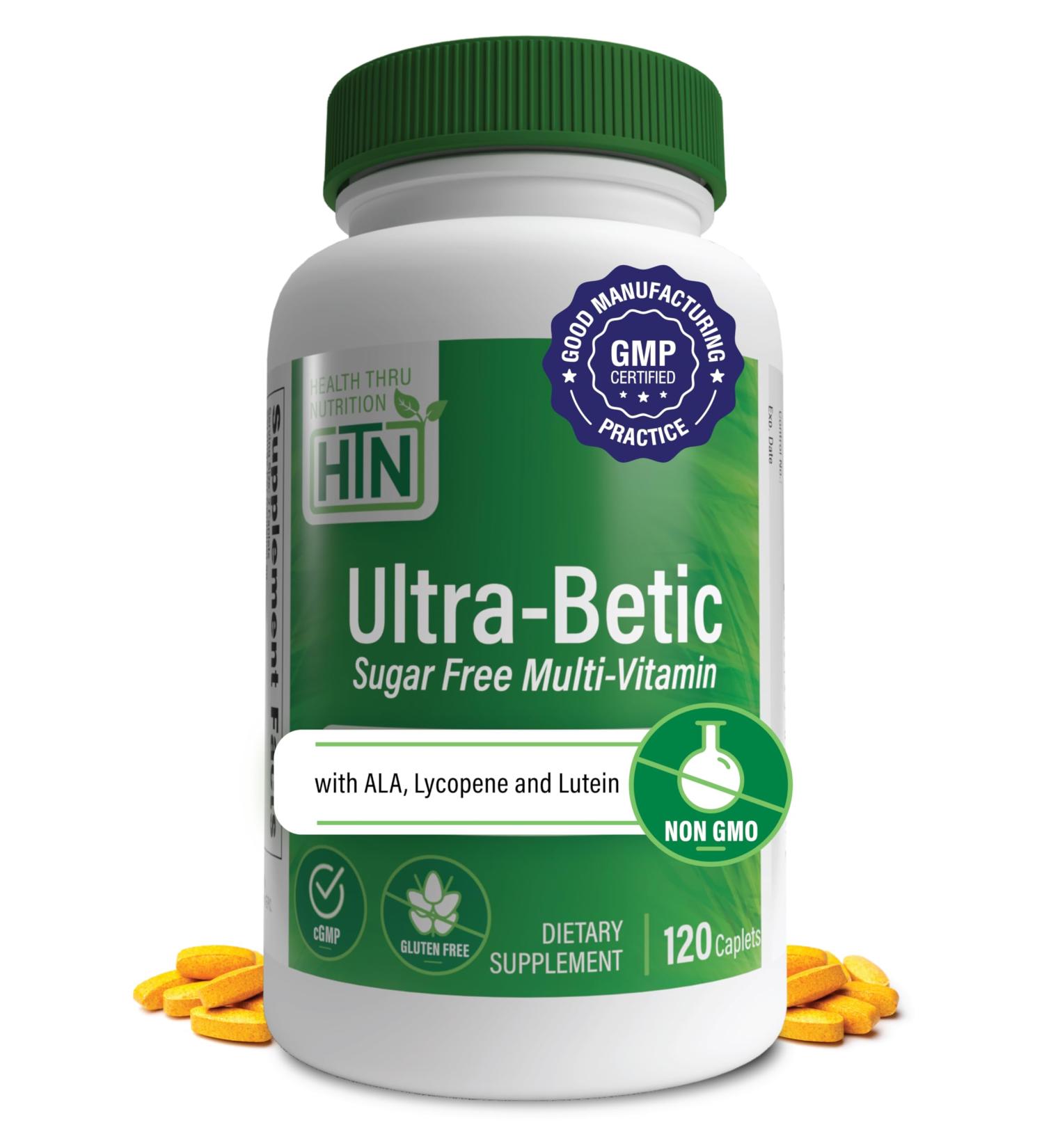 Health Thru Nutrition Ultra-Betic Multivitamin 120 Count | Supports Nerve Vision Energy | with ALA Lycopene | Non-GMO Clean Label | Third-Party Tested for Quality 120 Count (Pack of 1) - Buy Online on GoSupps.com
