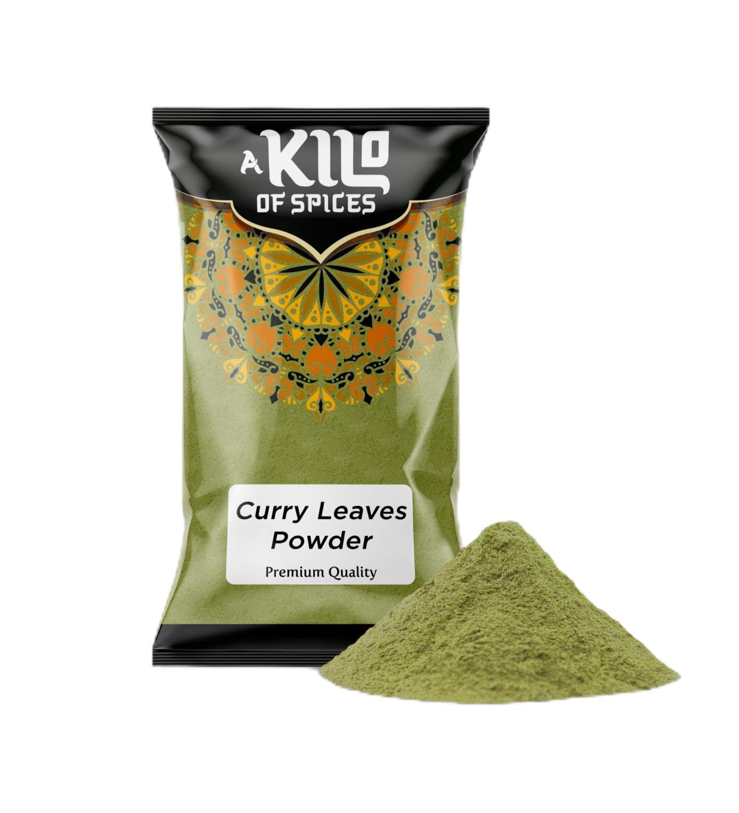 A Kilo Of Spices | Curry Leaves Powder 1 Kg | 100% Pure Ground Dried Curry Leaves Powder for Seasoning | Naturally dehydrated For Authentic South Indian and Sri Lankan Cuisine 1kg