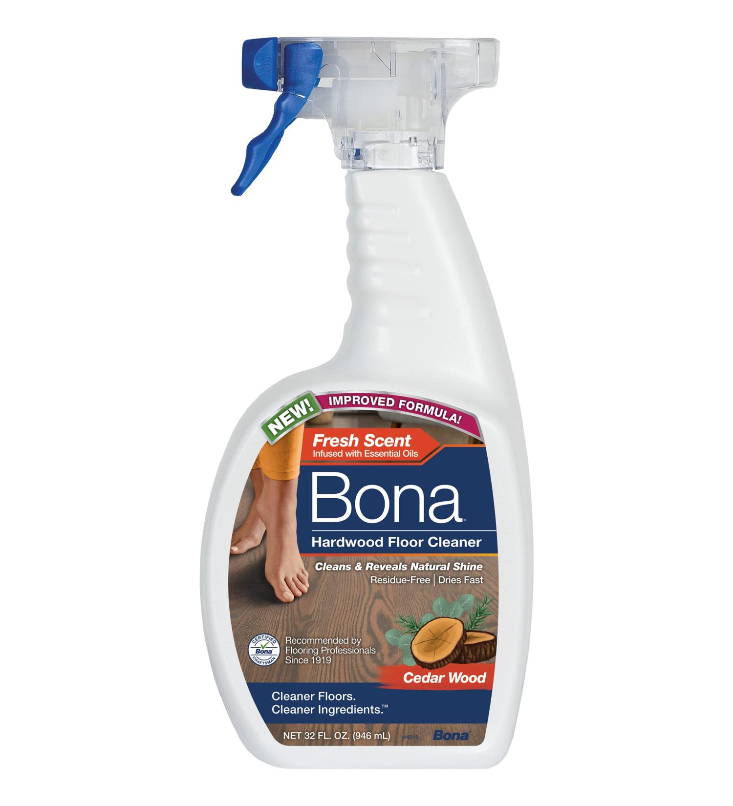 Bona Hardwood Floor Cleaner Spray - Cedar Wood Scent - 32 Fl Oz - Buy Online on GoSupps.com