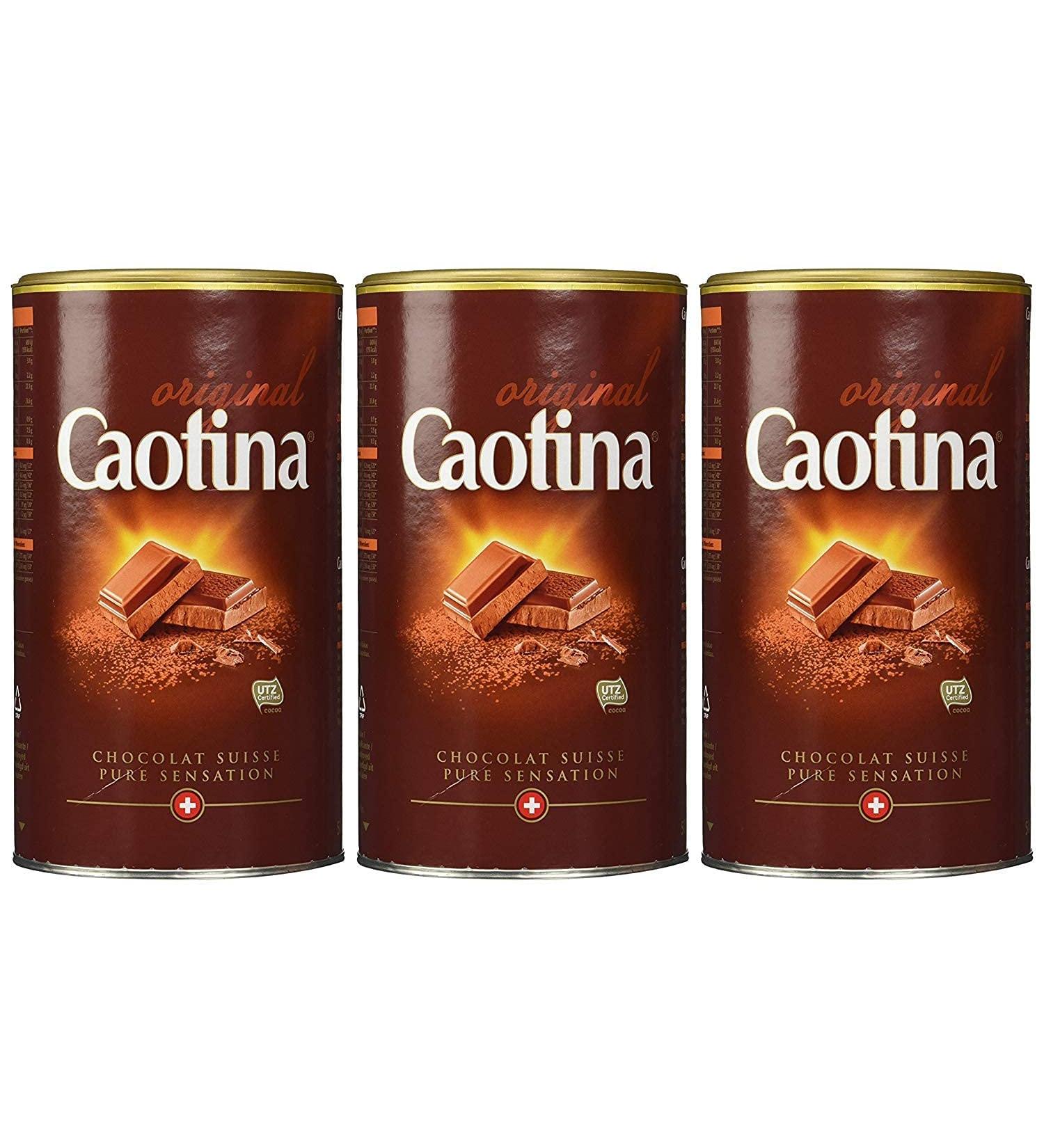 Caotina Original Cocoa Powder - 3 Pack of 500g Hot Chocolate & Drinking Chocolate with Swiss Chocolate - Buy Online on GoSupps.com