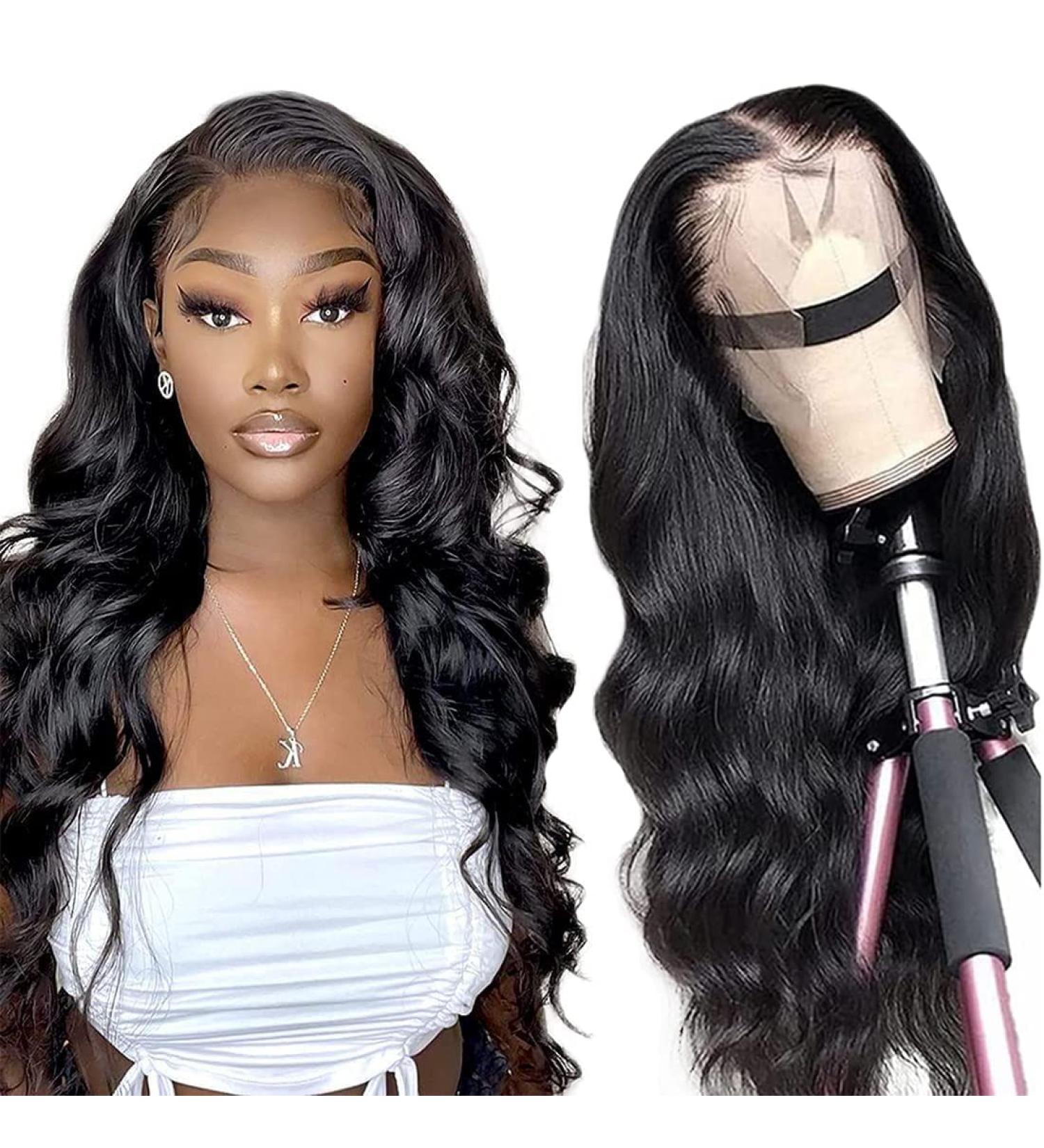 20 Brazilian Body Wave Lace Front Wig | Human Hair | Pre Plucked Hairline | 150% Density | Natural Color | 13x4 Lace Frontal | 20 Inch - Buy Online on GoSupps.com