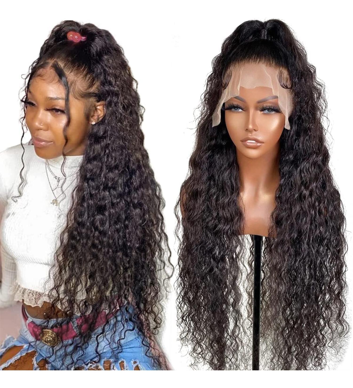 22 Inch Water Wave HD Lace Front Wig | Brazilian Virgin Human Hair | Pre Plucked & Glueless - Buy Online on GoSupps.com