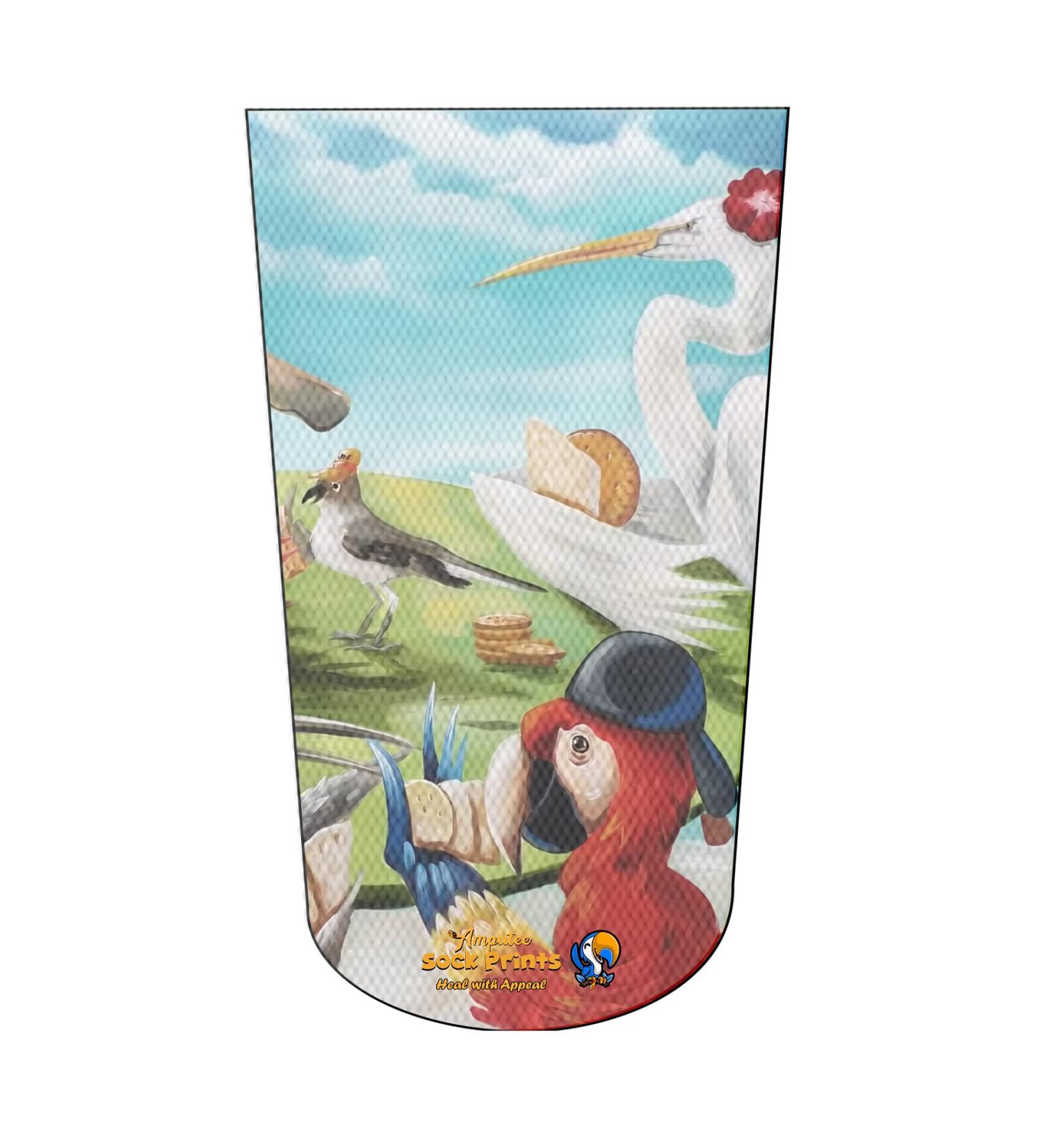 Scarlet Macaw Tropical Birds Amputee Stump Sock | 3Ply Play Cards Design - Buy Online on GoSupps.com